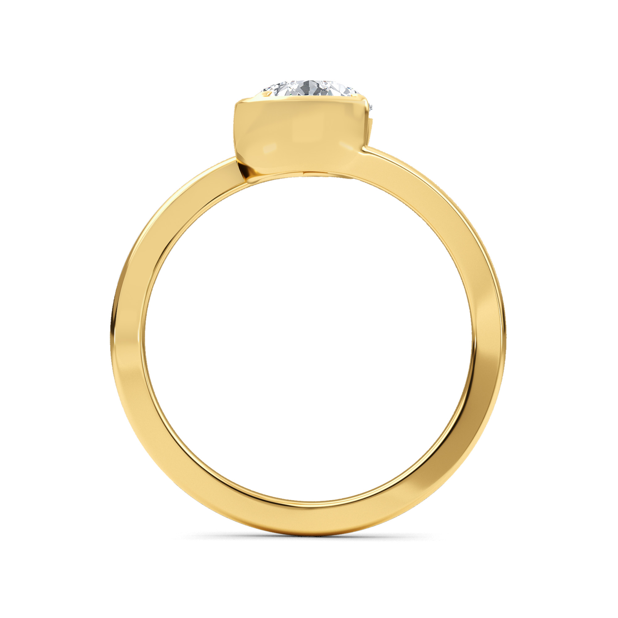 14K Yellow Gold Diamond Engagement Ring