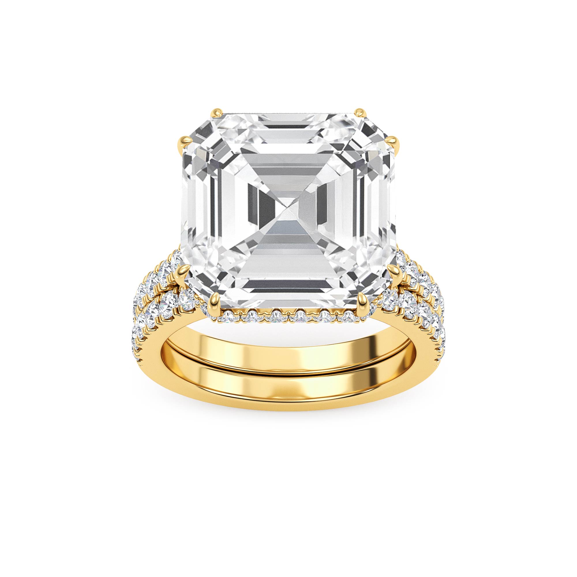14K Yellow Gold Diamond Engagement