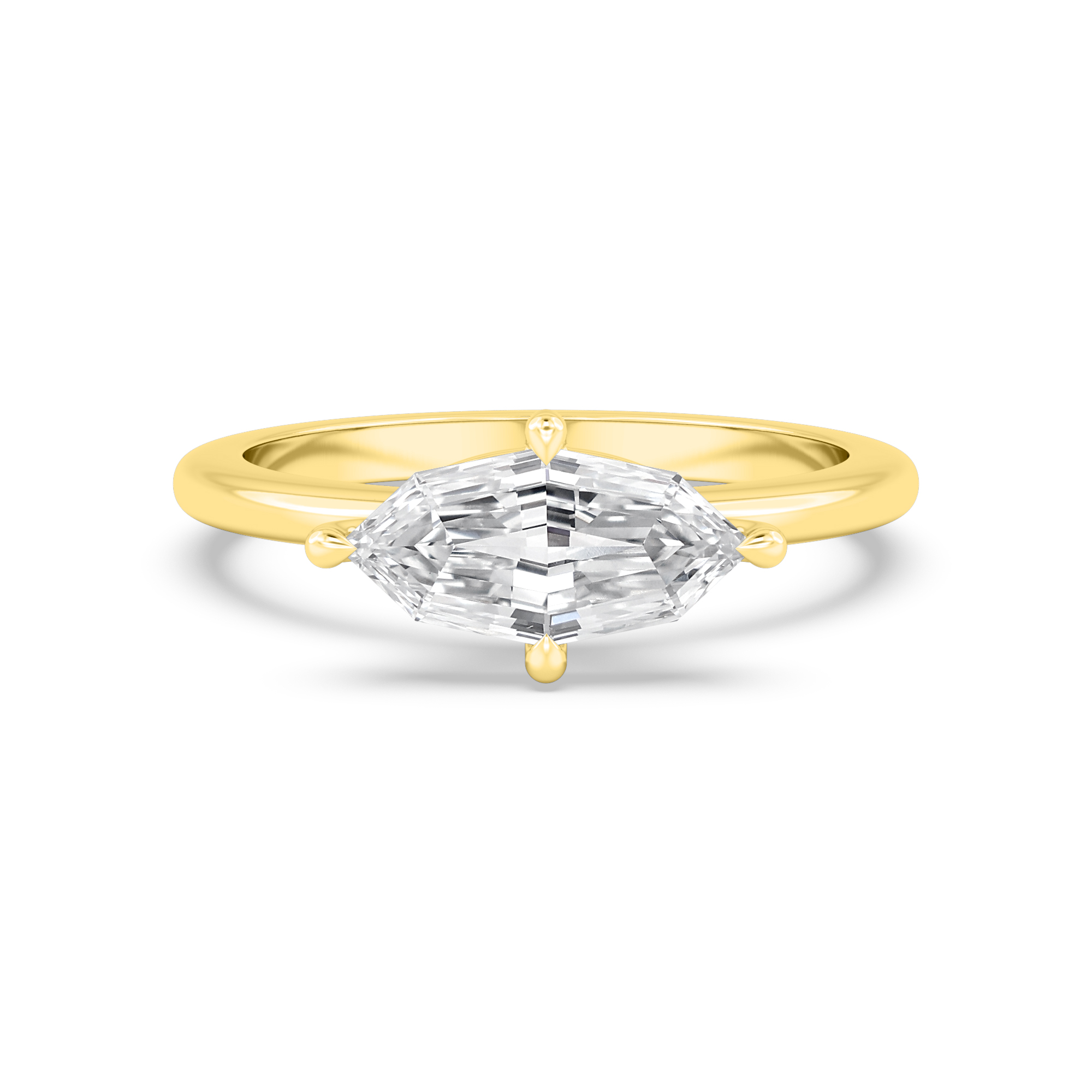 14K Yellow Gold Diamond Engagement Rings