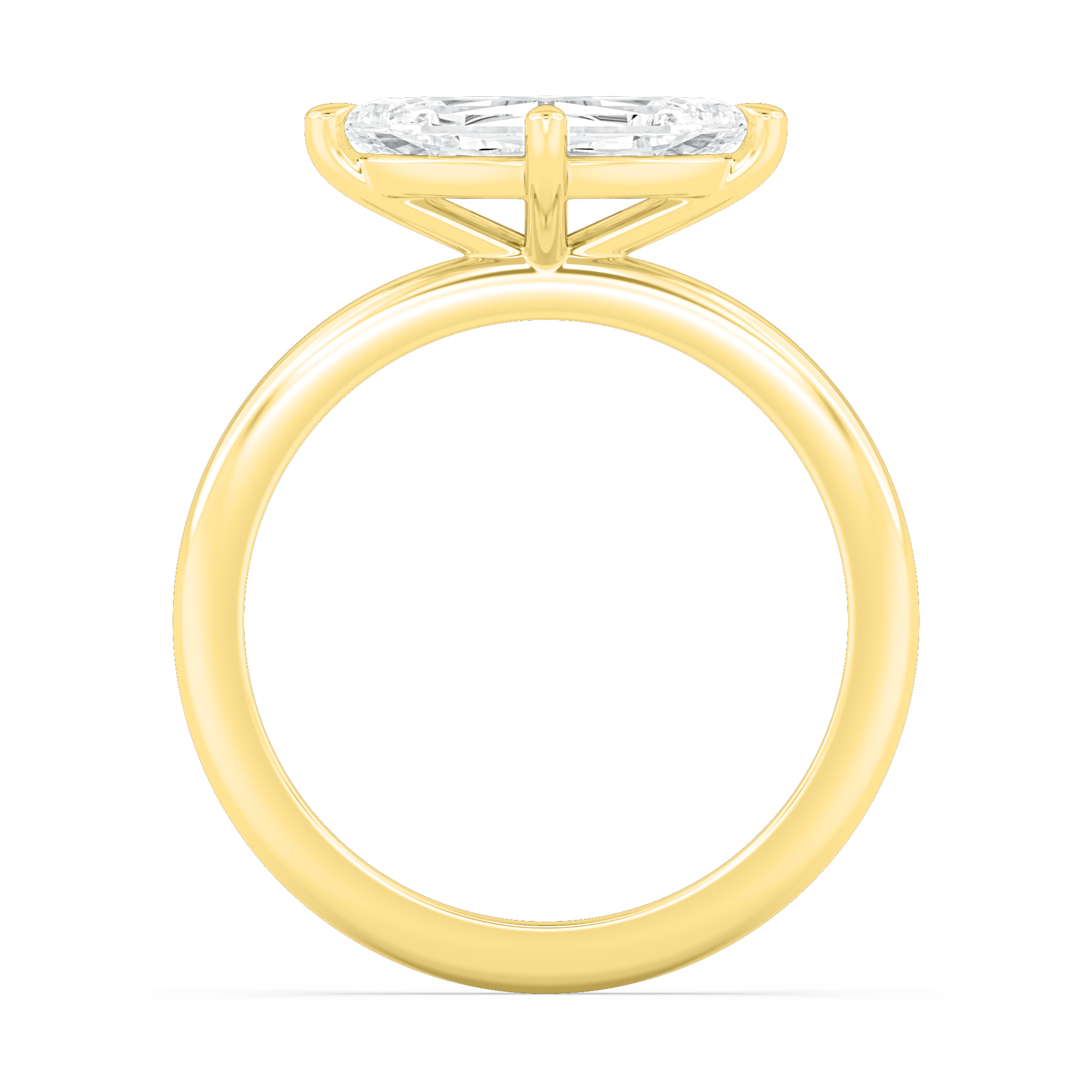 14K Yellow Gold Diamond Engagement Rings