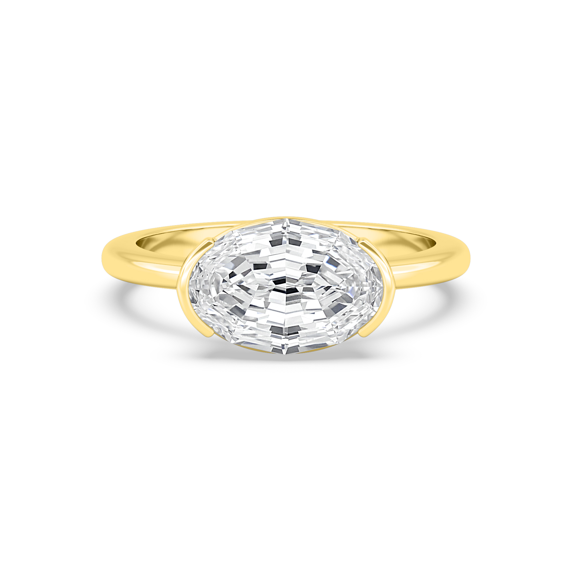 14K Yellow Gold Diamond Engagement Ring