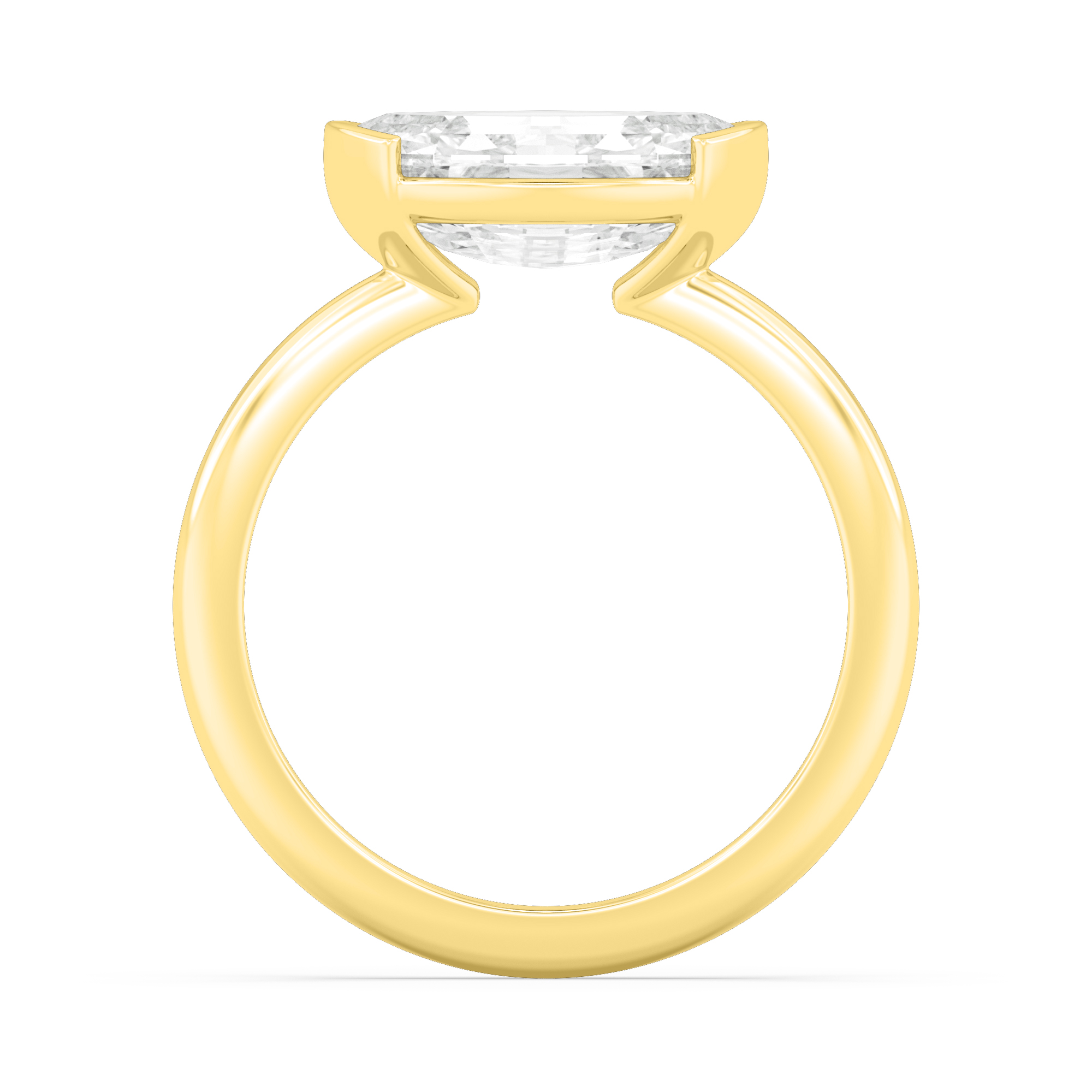 14K Yellow Gold Diamond Engagement Ring