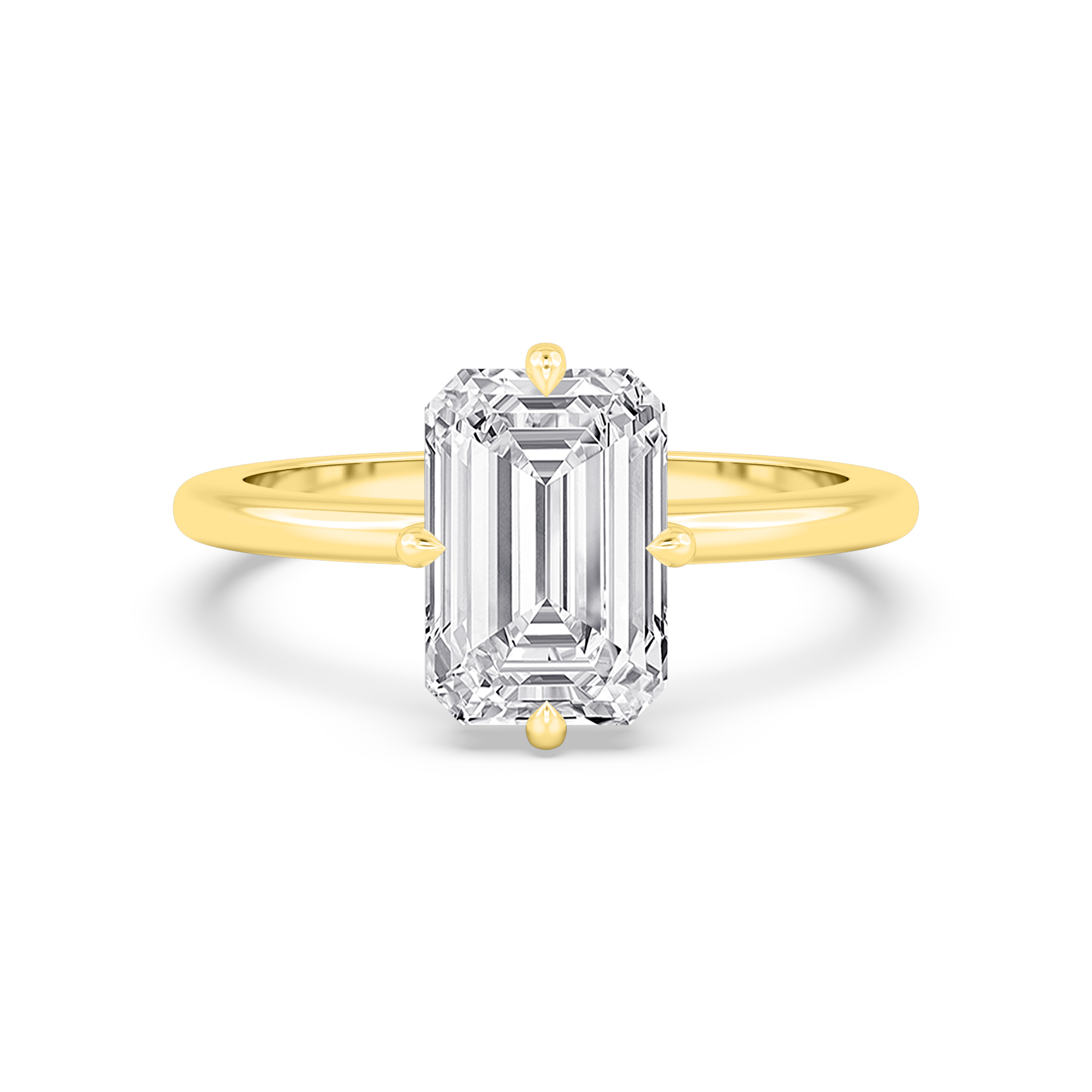 14K Yellow Gold Diamond Engagement Ring