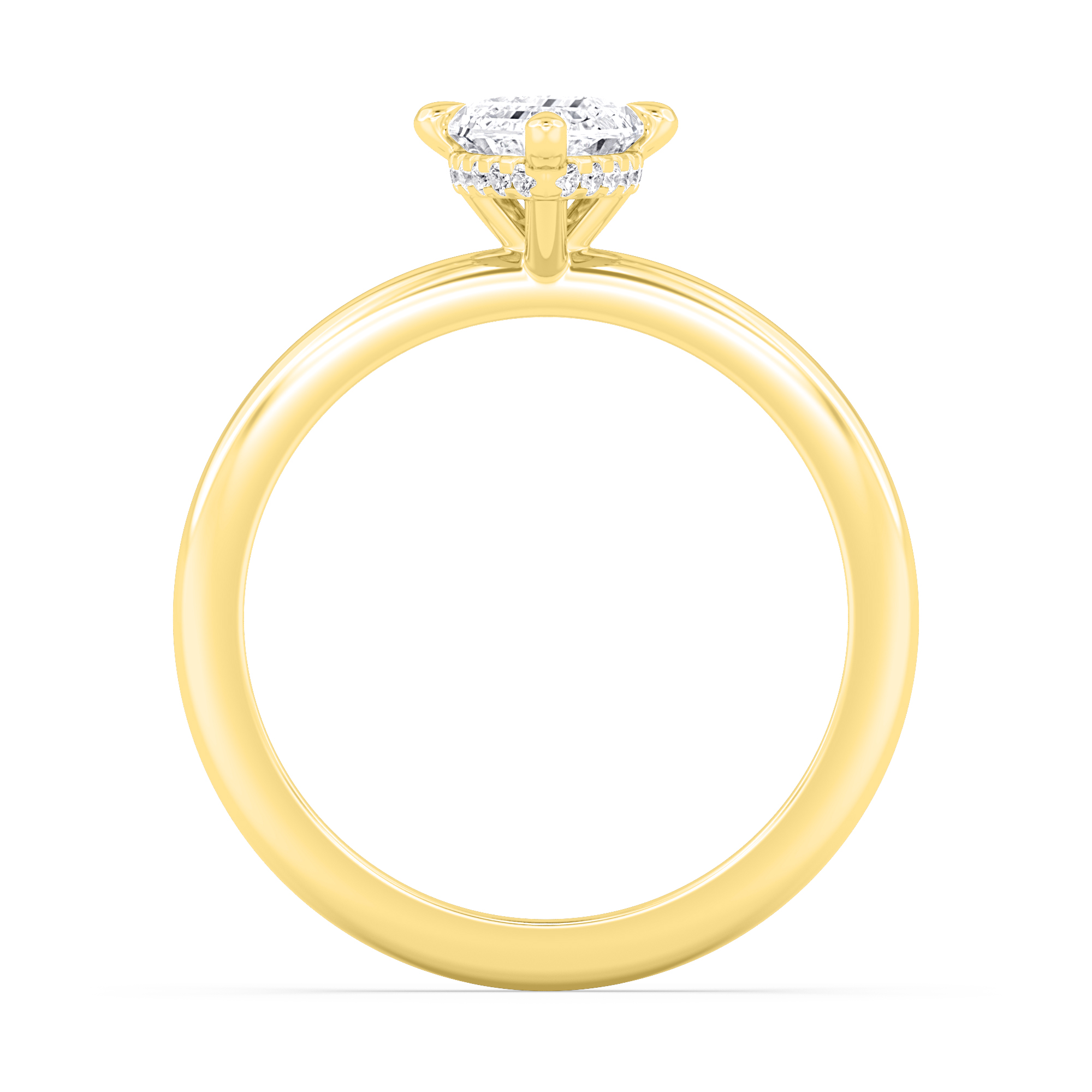 14K Yellow Gold Diamond Engagement Ring