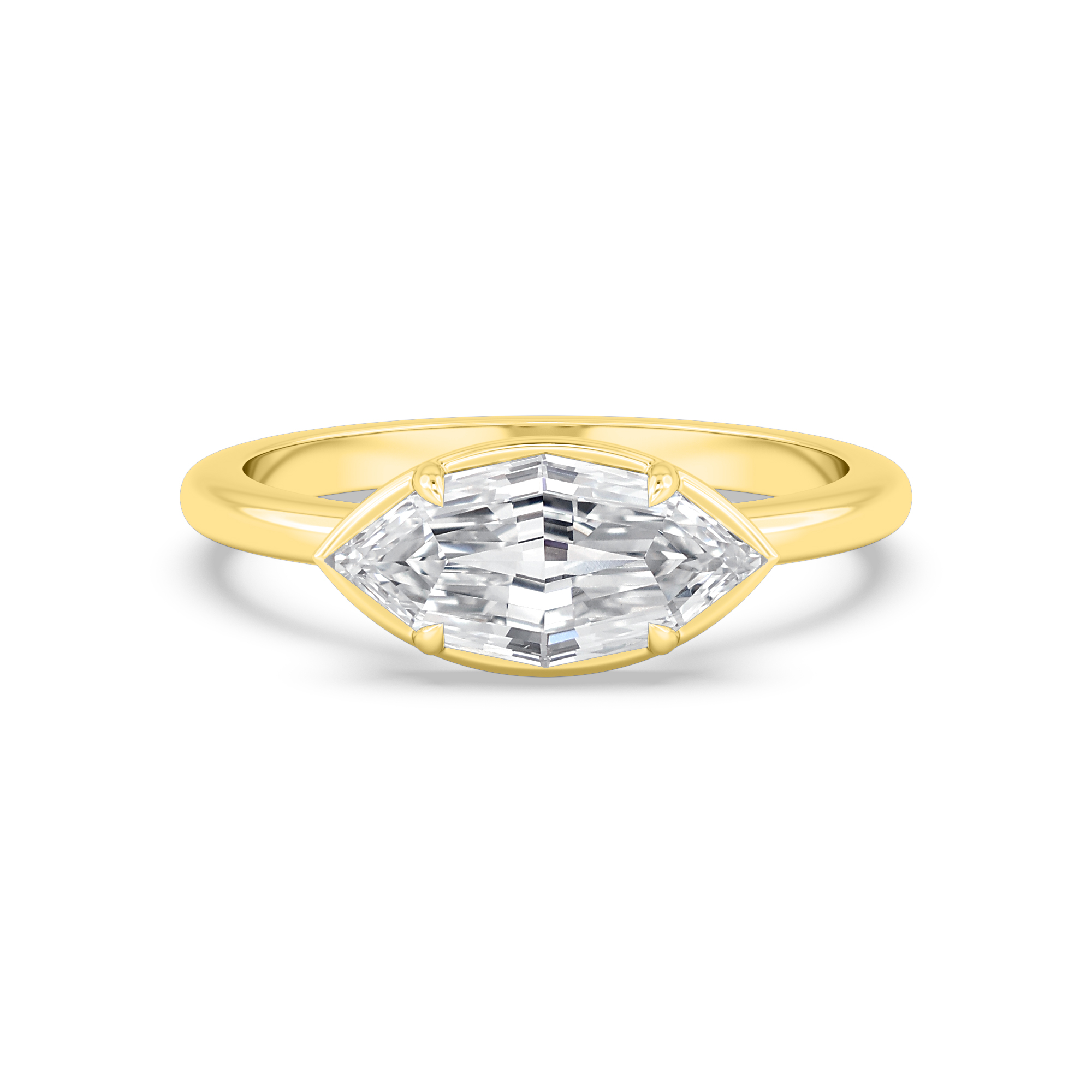 14K Yellow Gold Diamond Engagement Rings