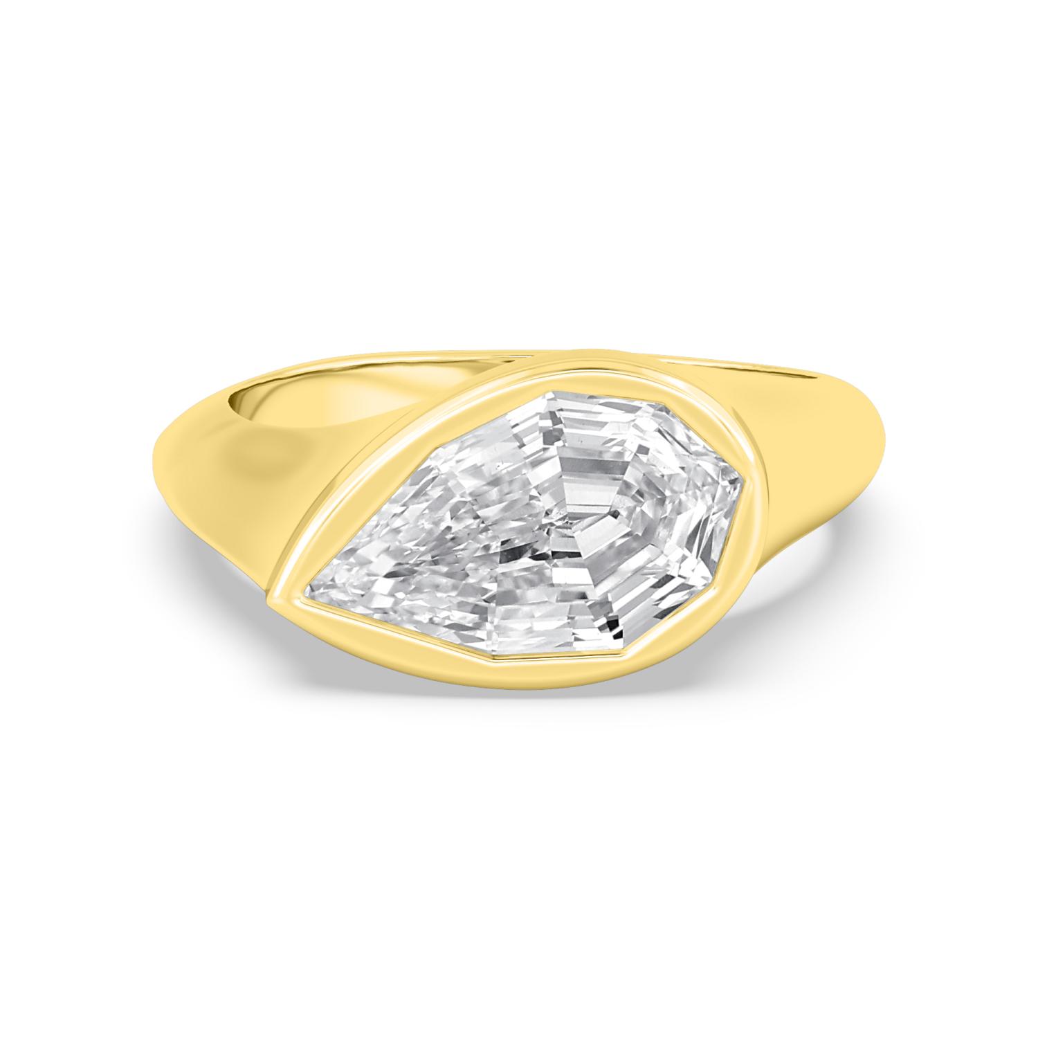 14K Yellow Gold Diamond Engagement Rings
