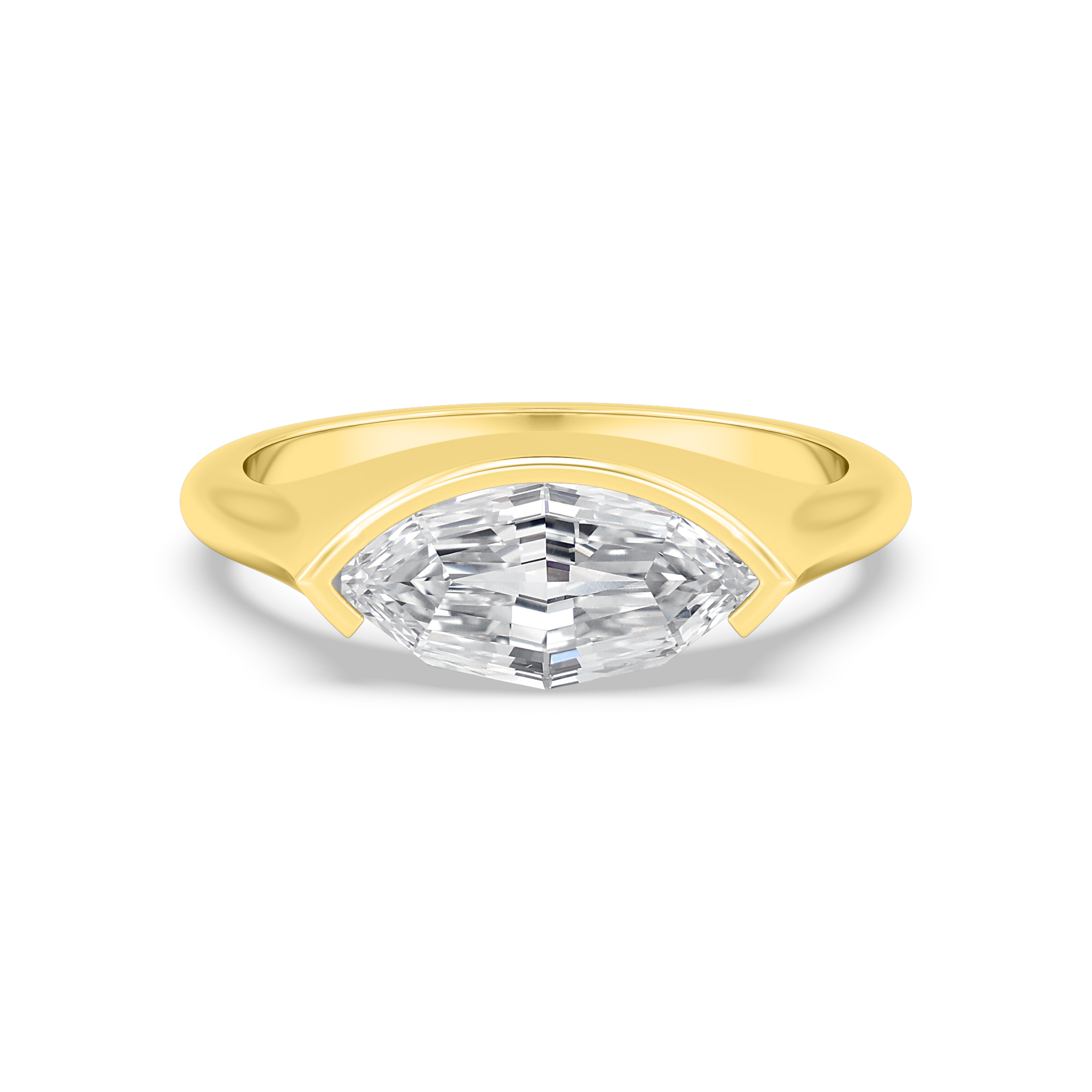 14K Yellow Gold Diamond Engagement Rings