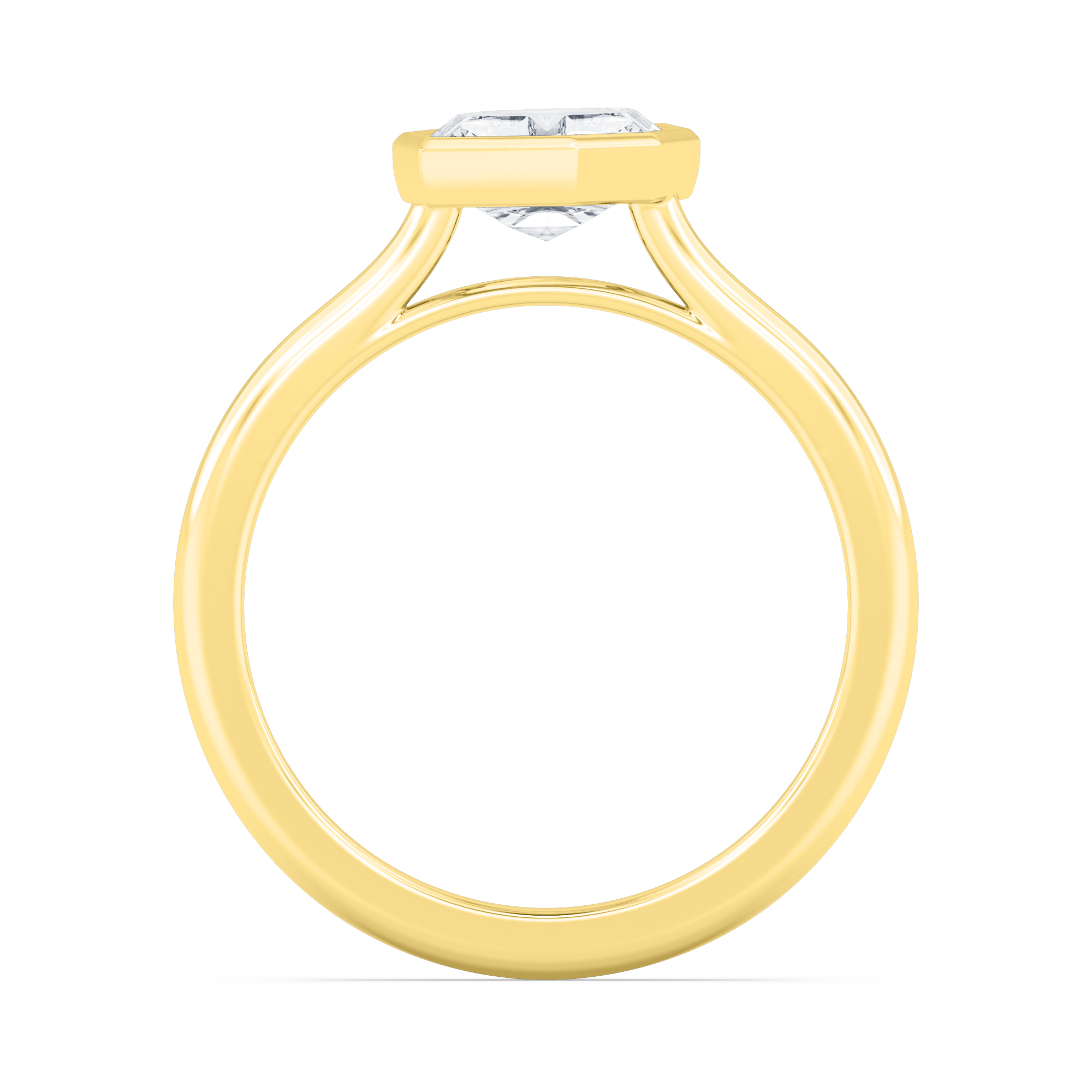 14K Yellow Gold Diamond Engagement Ring