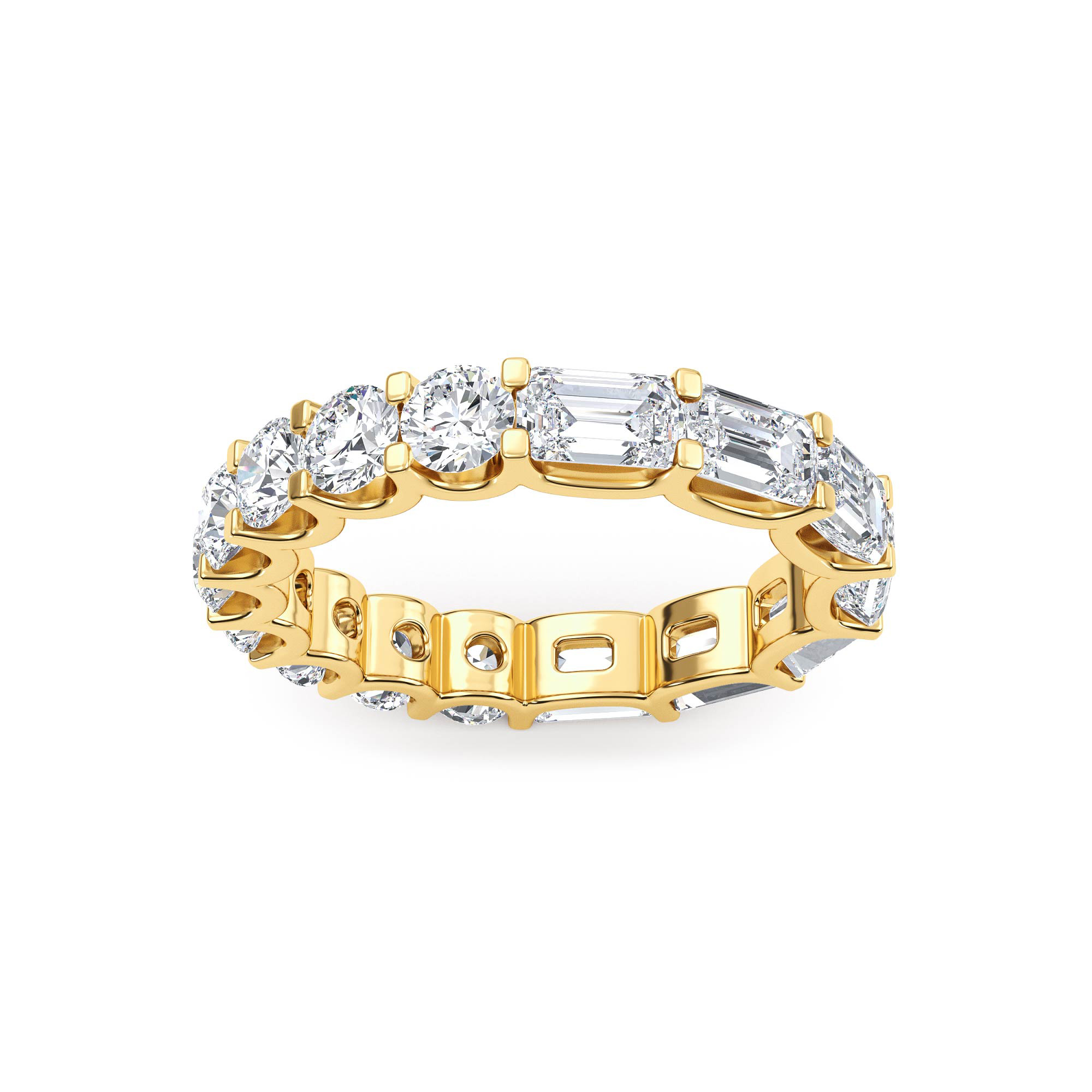 14K Yellow Gold Diamond Wedding Rings