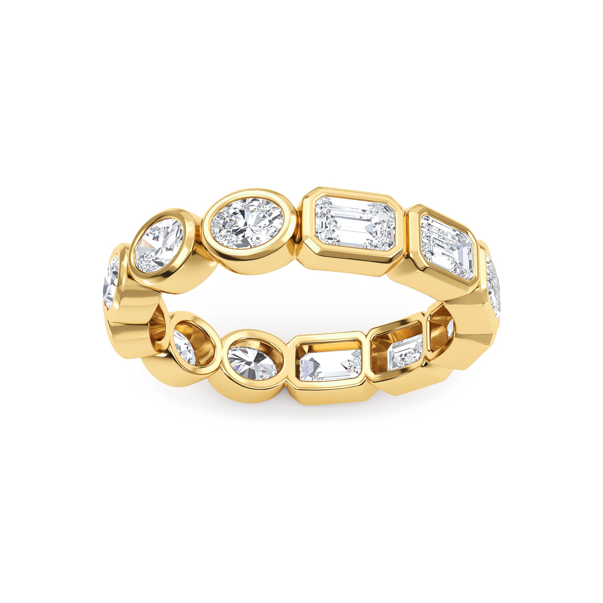 14K Yellow Gold Diamond Wedding Rings