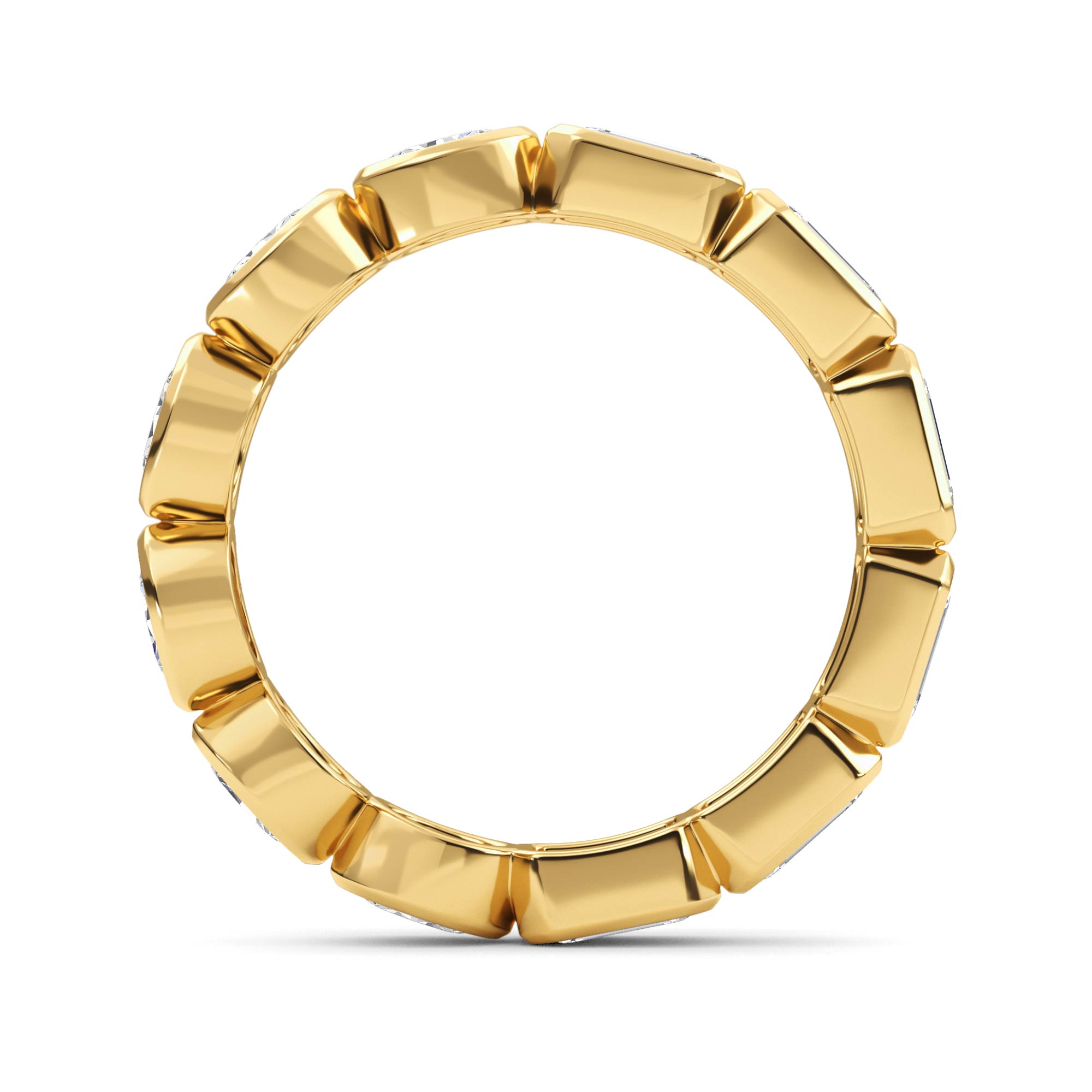 14K Yellow Gold Diamond Wedding Rings