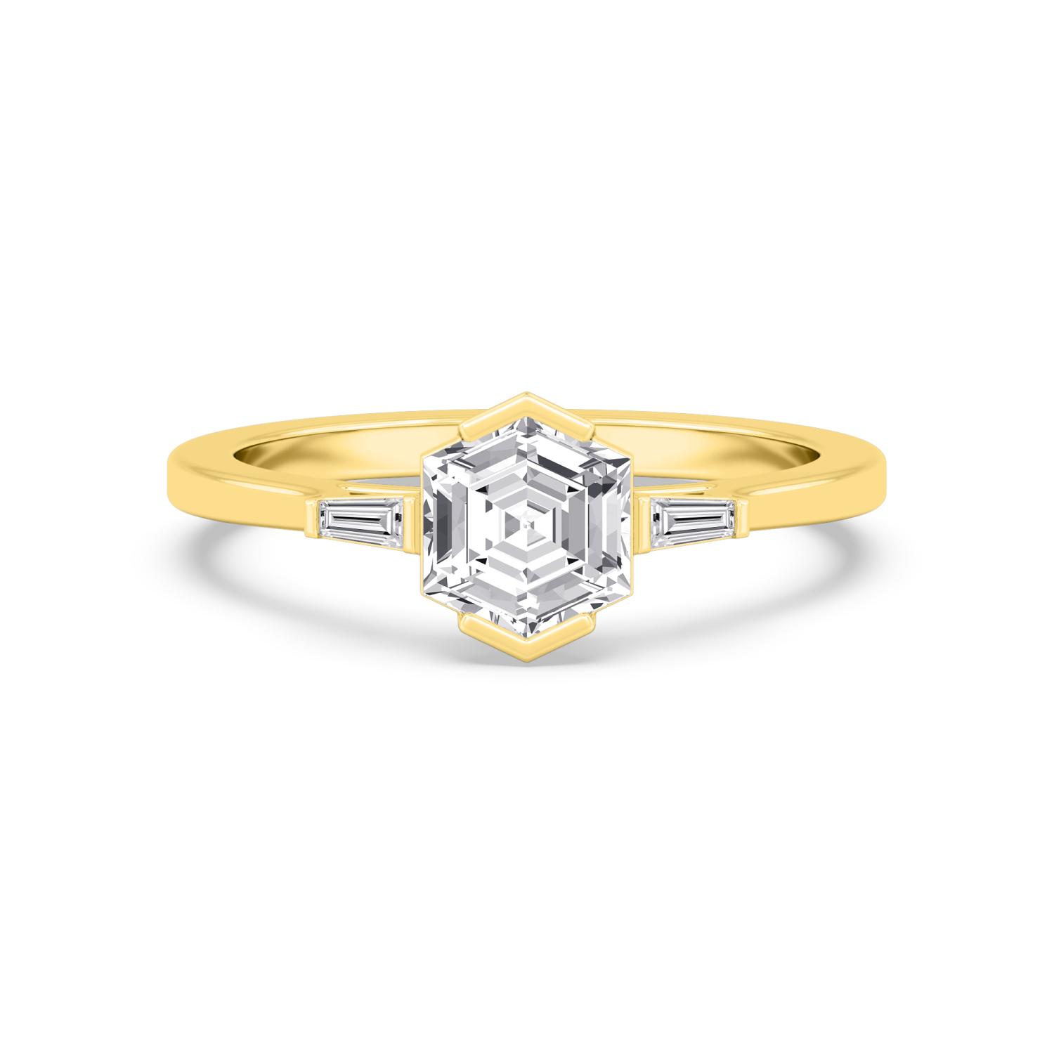 14K Yellow Gold Diamond Ring