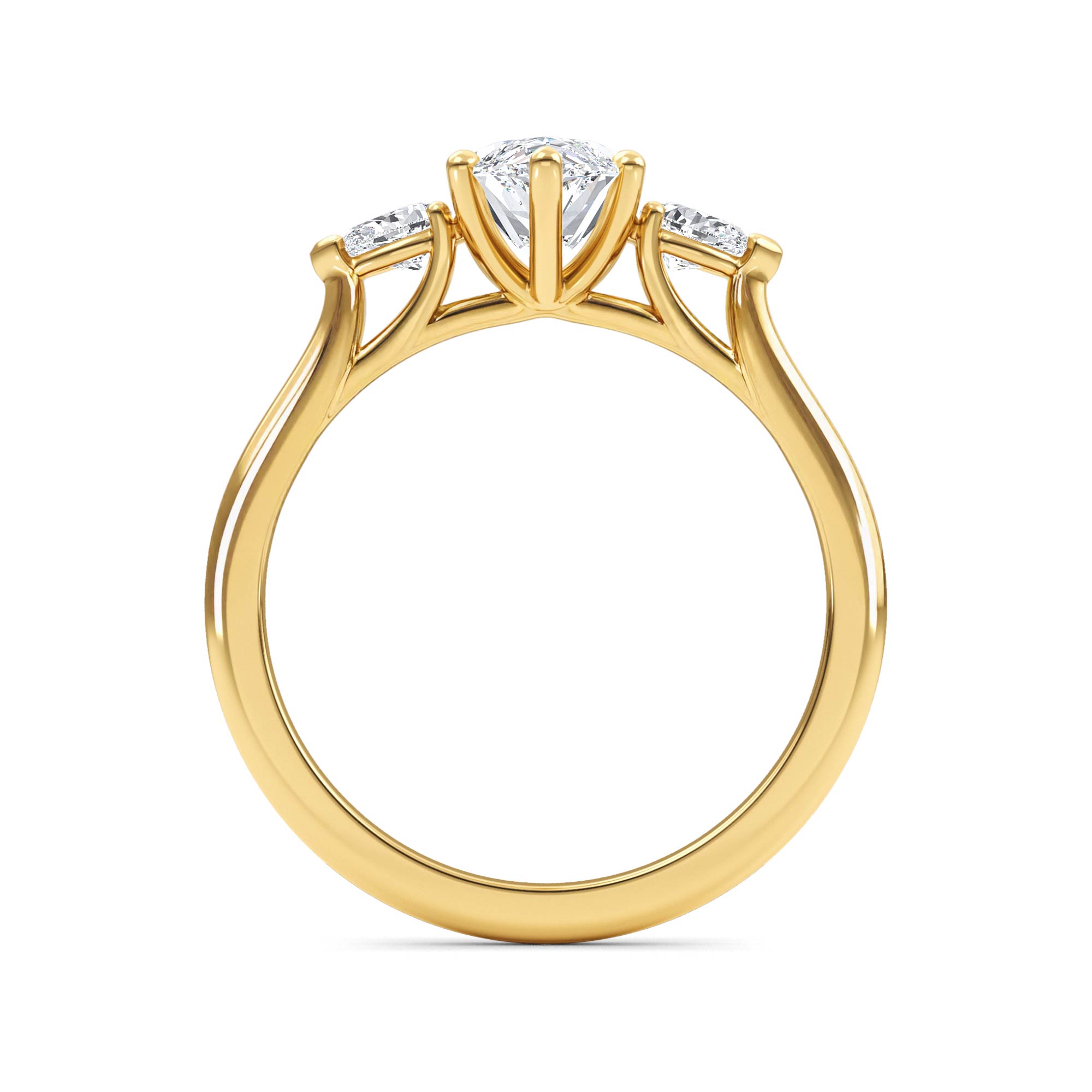 14K Yellow Gold Diamond Engagement Ring