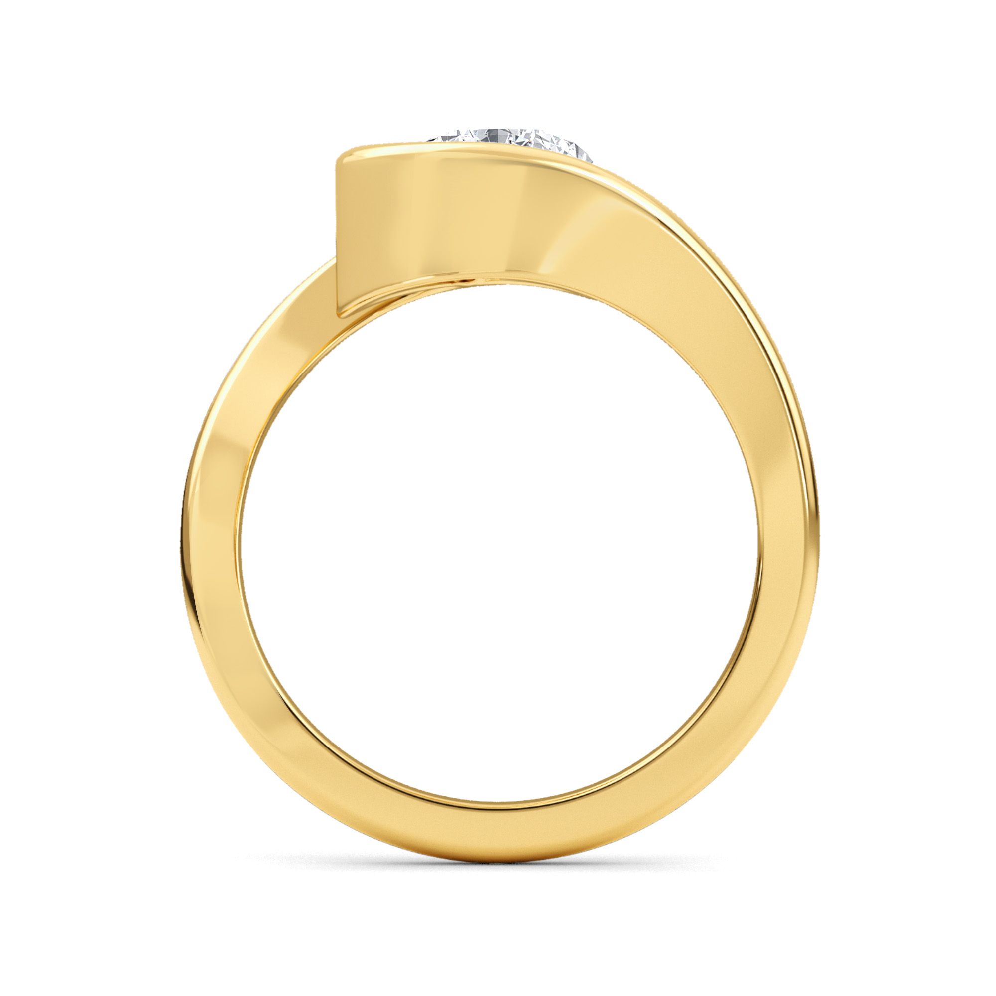 14K Yellow Gold Diamond Engagement Ring