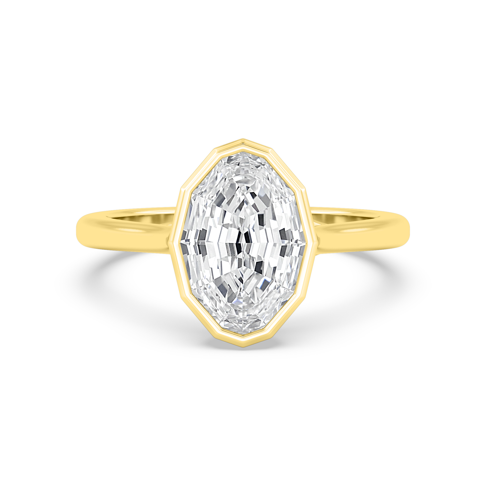 14K Yellow Gold Diamond Engagement Rings