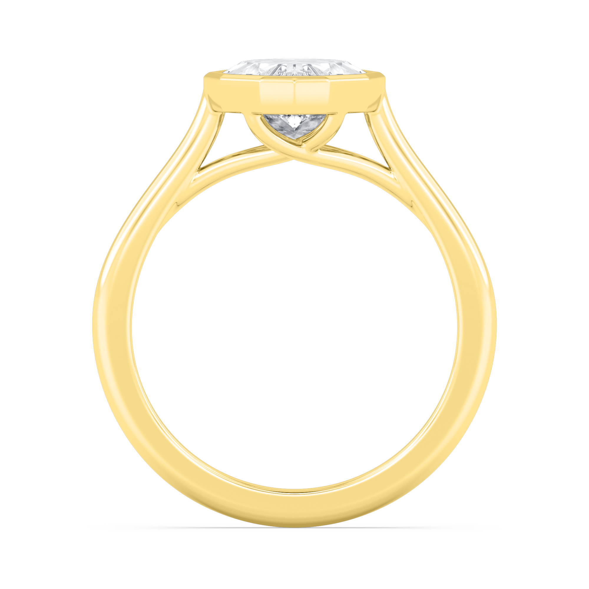 14K Yellow Gold Diamond Engagement Rings