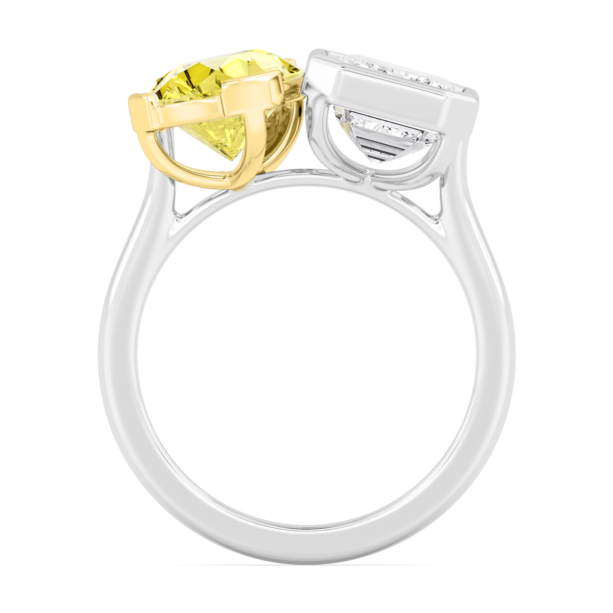 14K Yellow Gold Diamond Engagement Ring