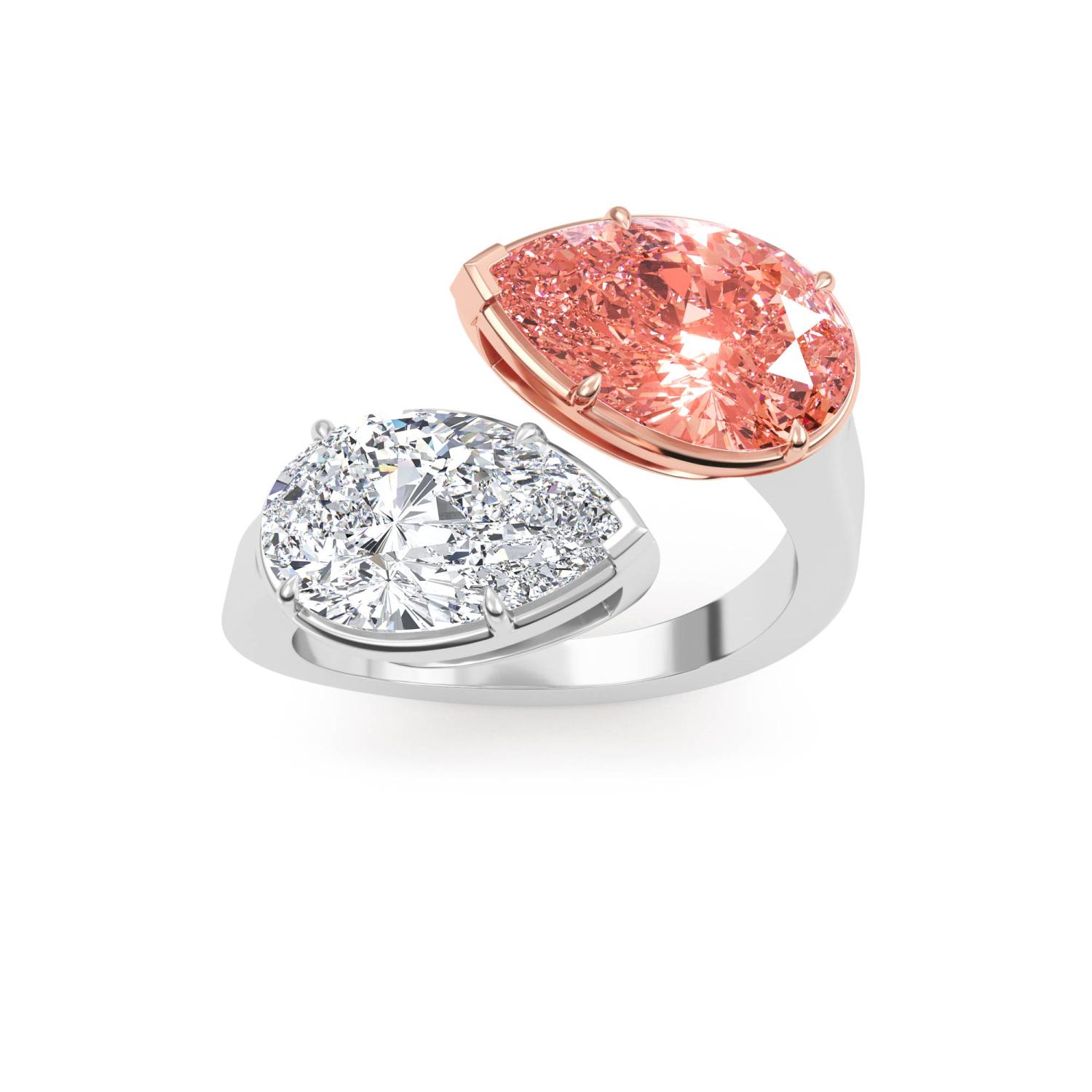 9K Rose Gold Diamond Ring