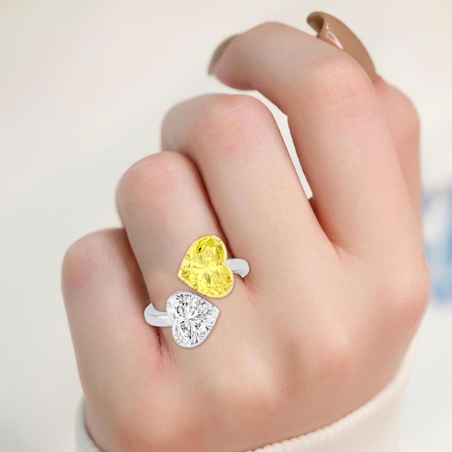 9K Yellow & White Gold Diamond Ring
