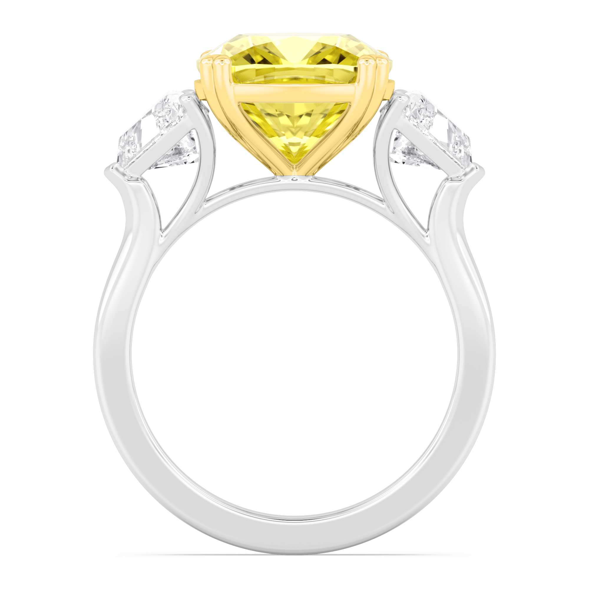 14K Yellow Gold Diamond Engagement Ring