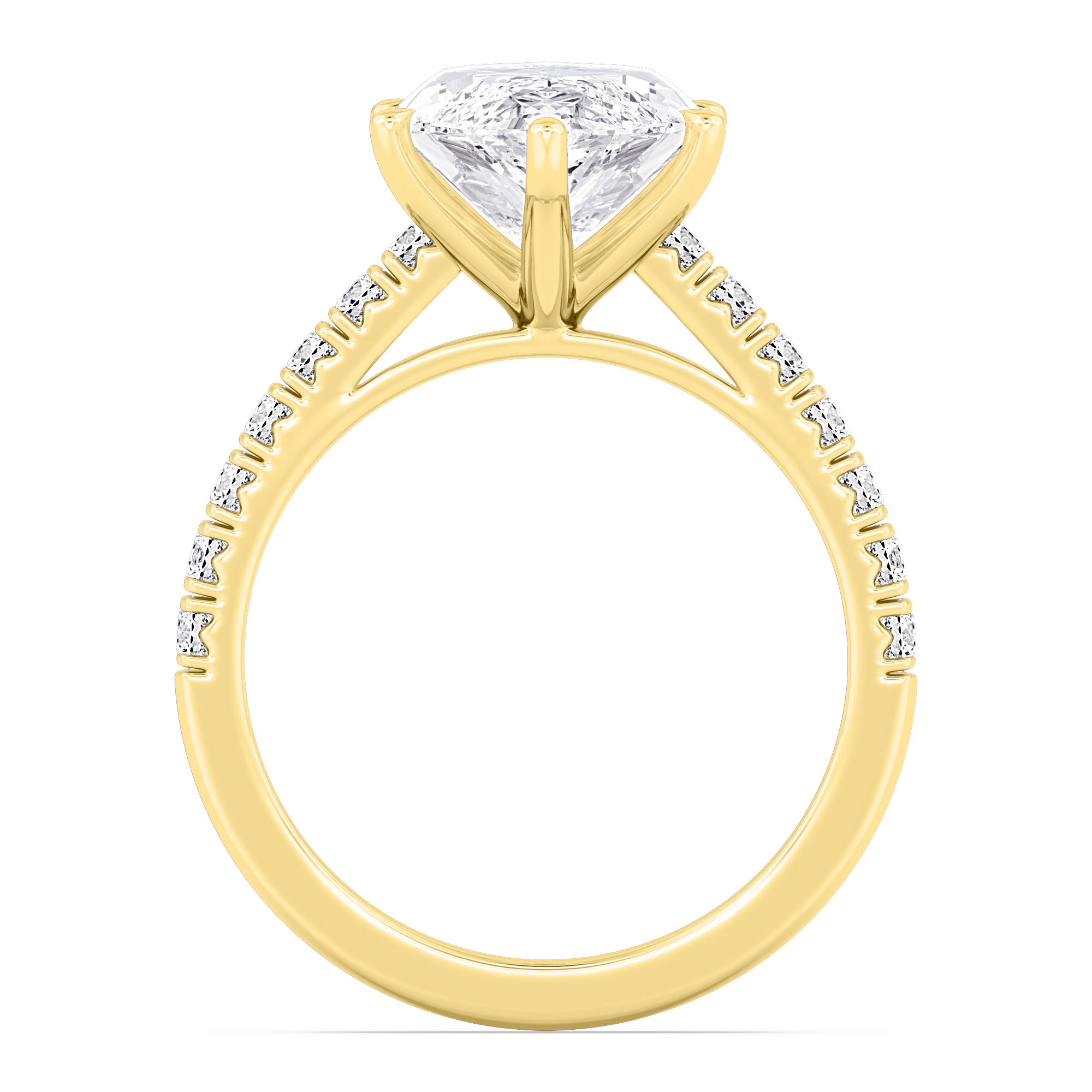 14K Yellow Gold Diamond Engagement Ring