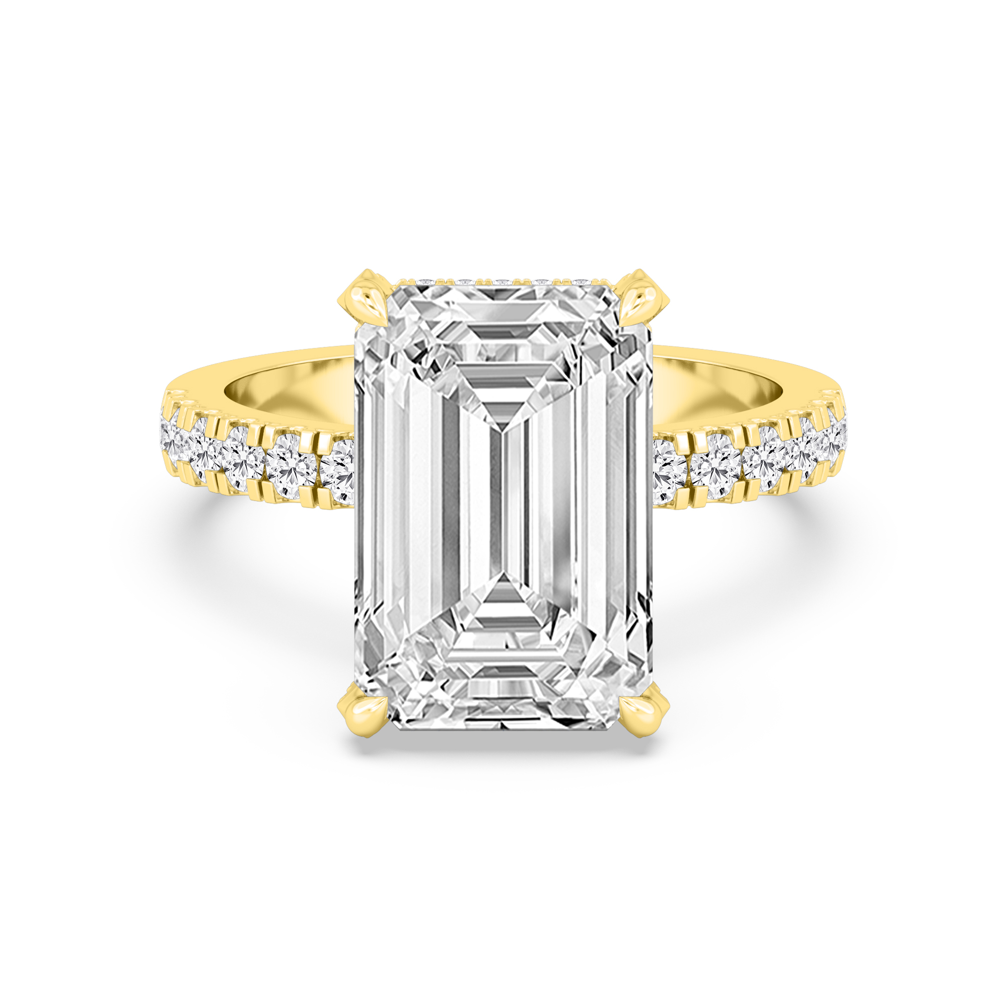 14K Yellow Gold Diamond Engagement Ring