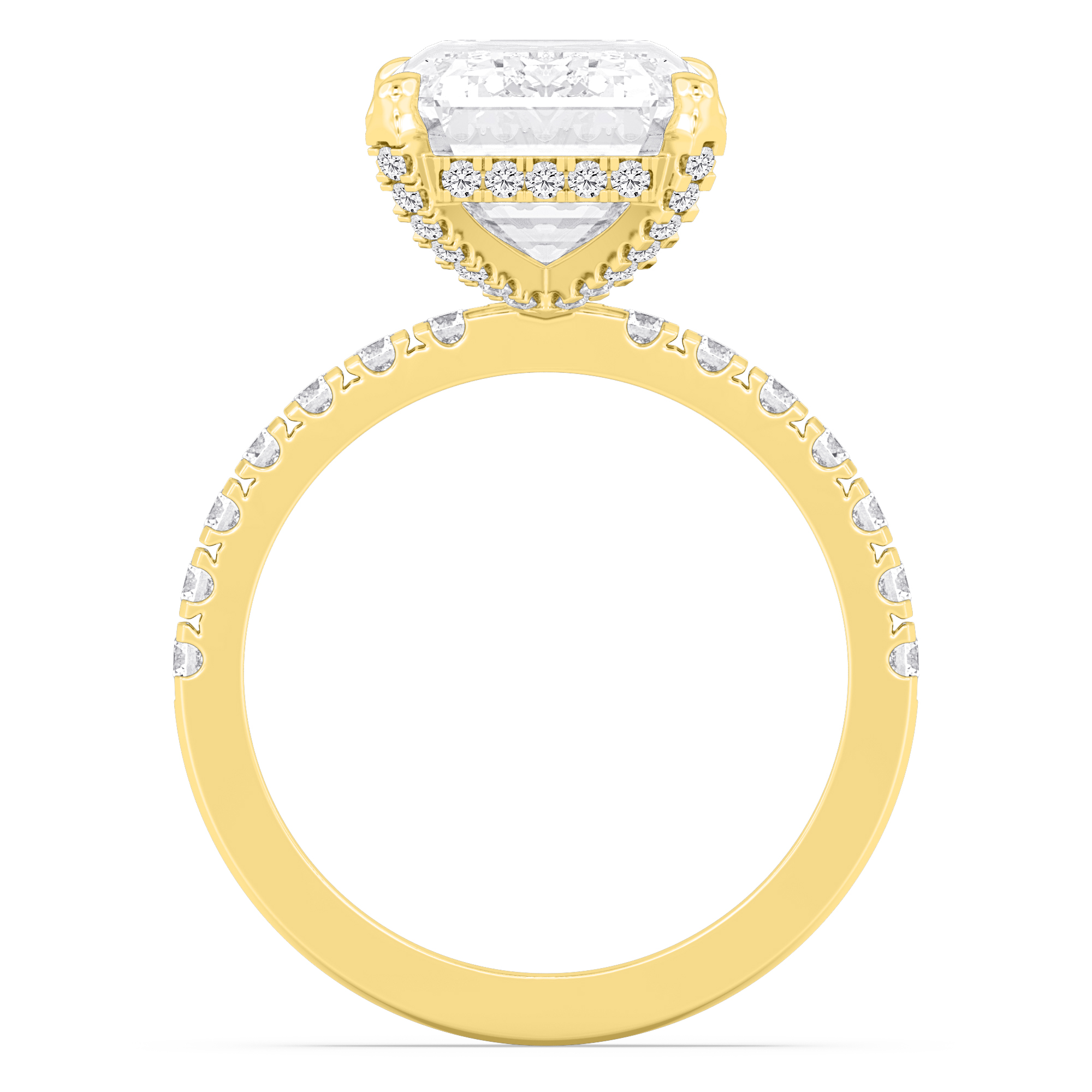 14K Yellow Gold Diamond Engagement Ring