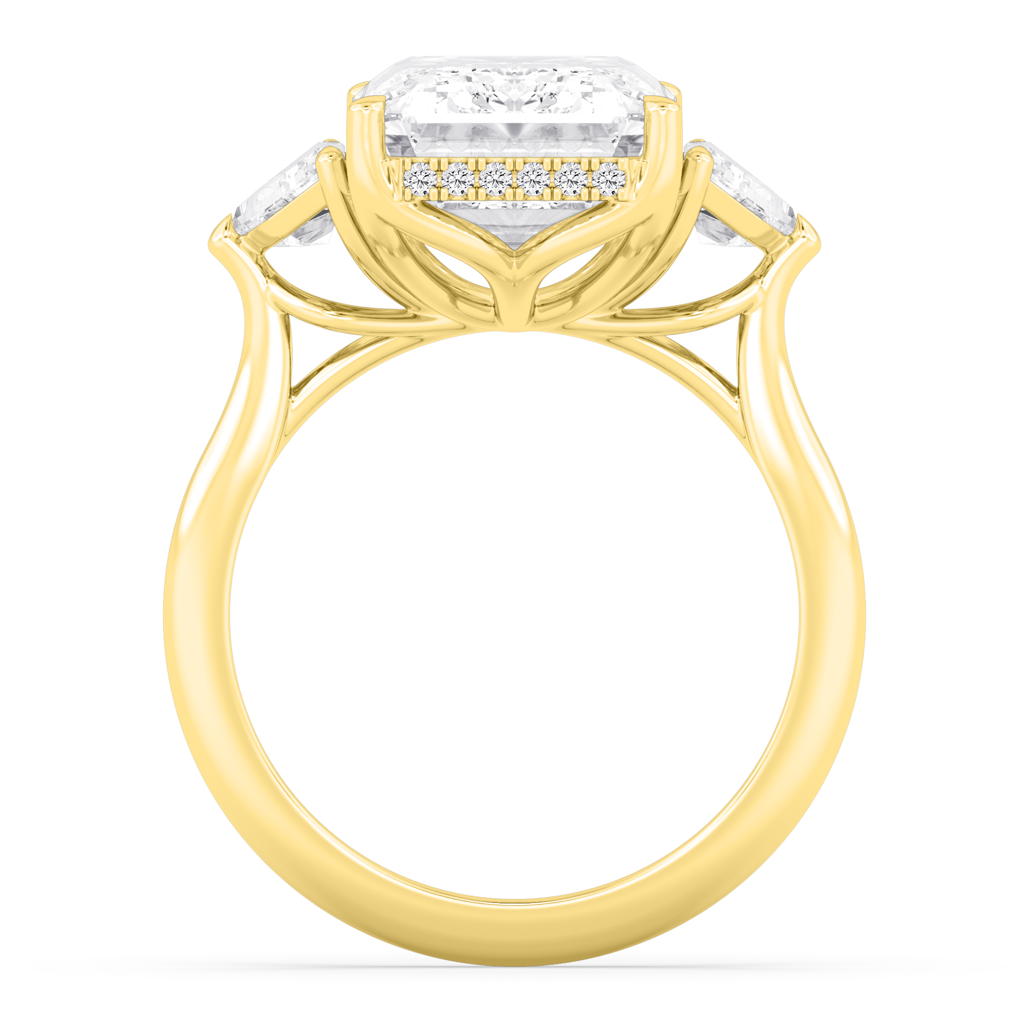 14K Yellow Gold Diamond Engagement Ring