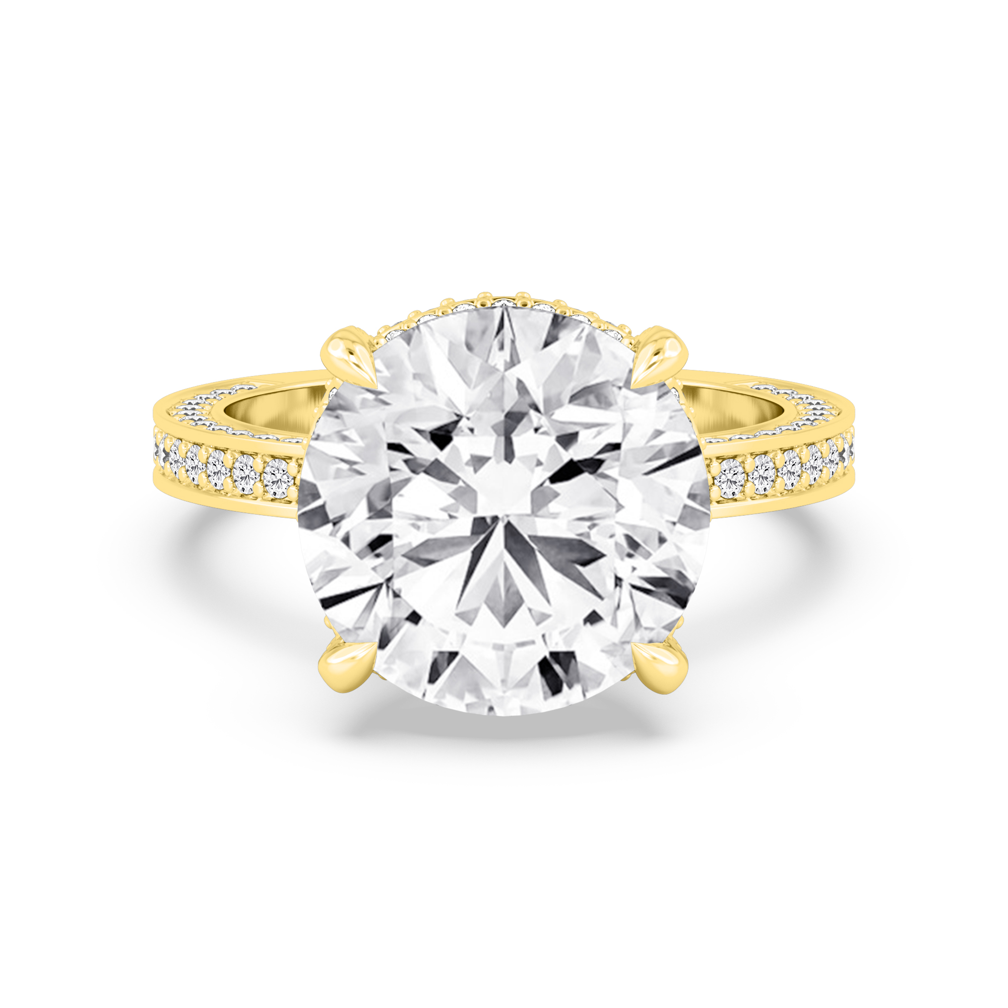 14K Yellow Gold Diamond Engagement Ring
