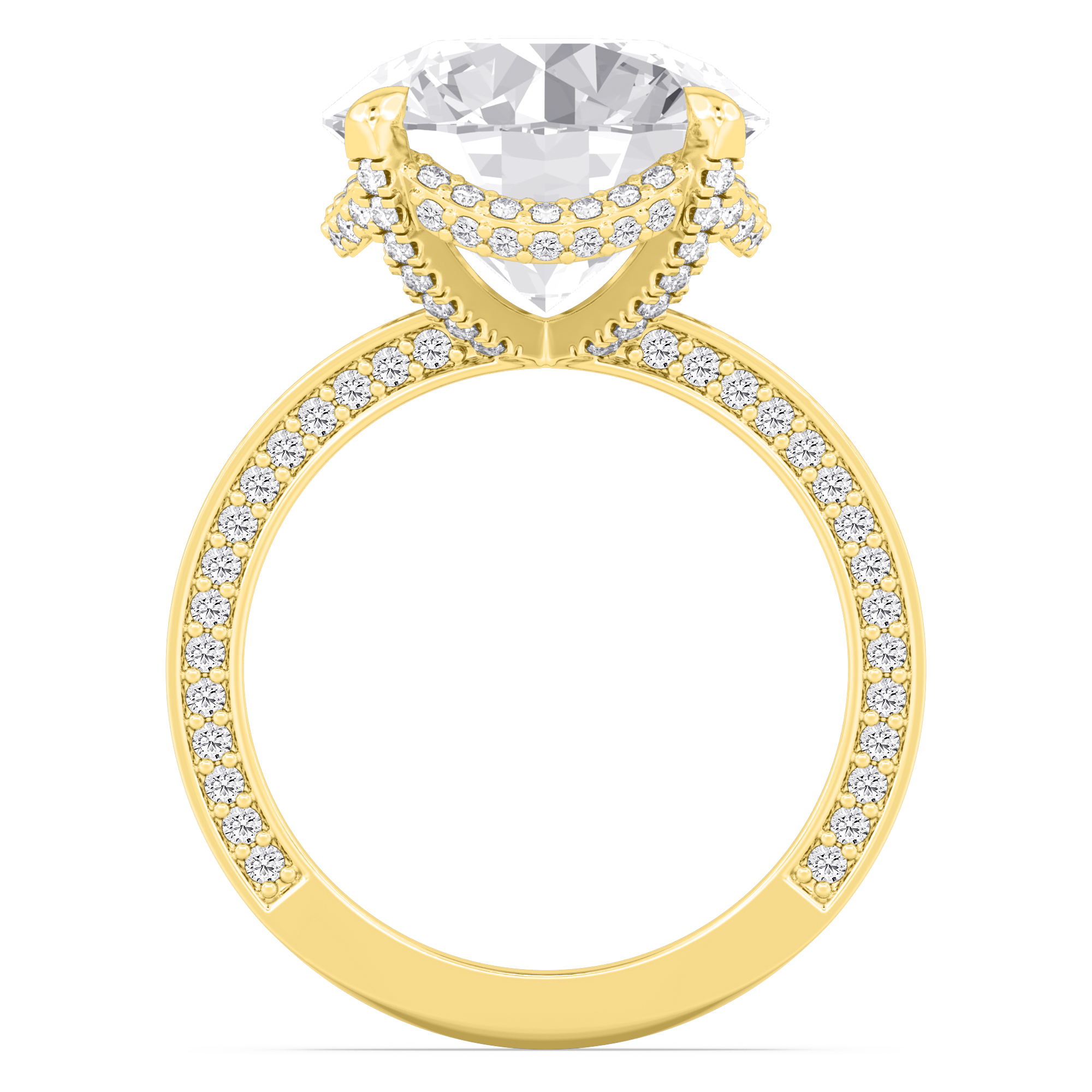 14K Yellow Gold Diamond Engagement Ring