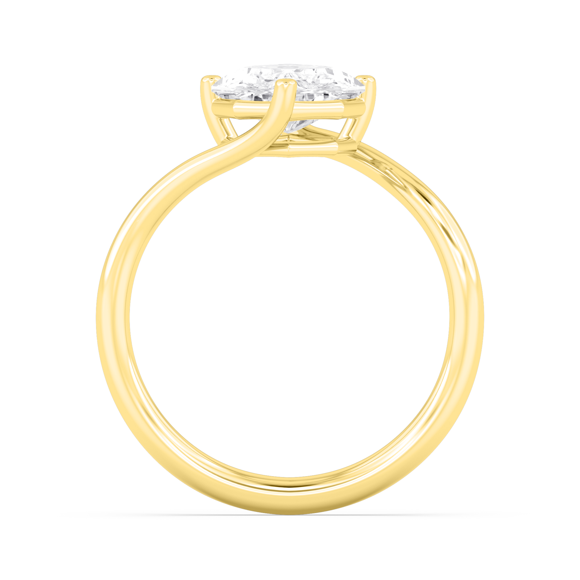 14K Yellow Gold Diamond Engagement Ring