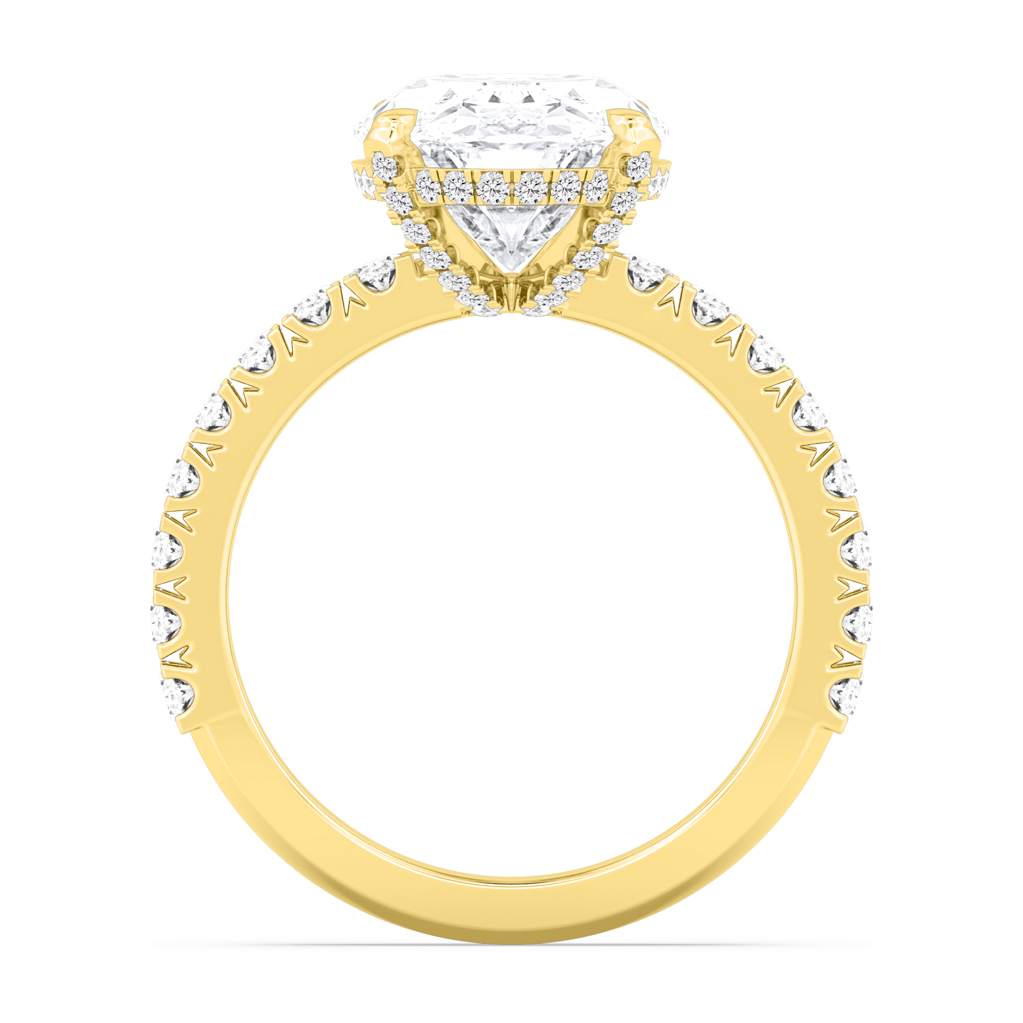 14K Yellow Gold Diamond Engagement Ring