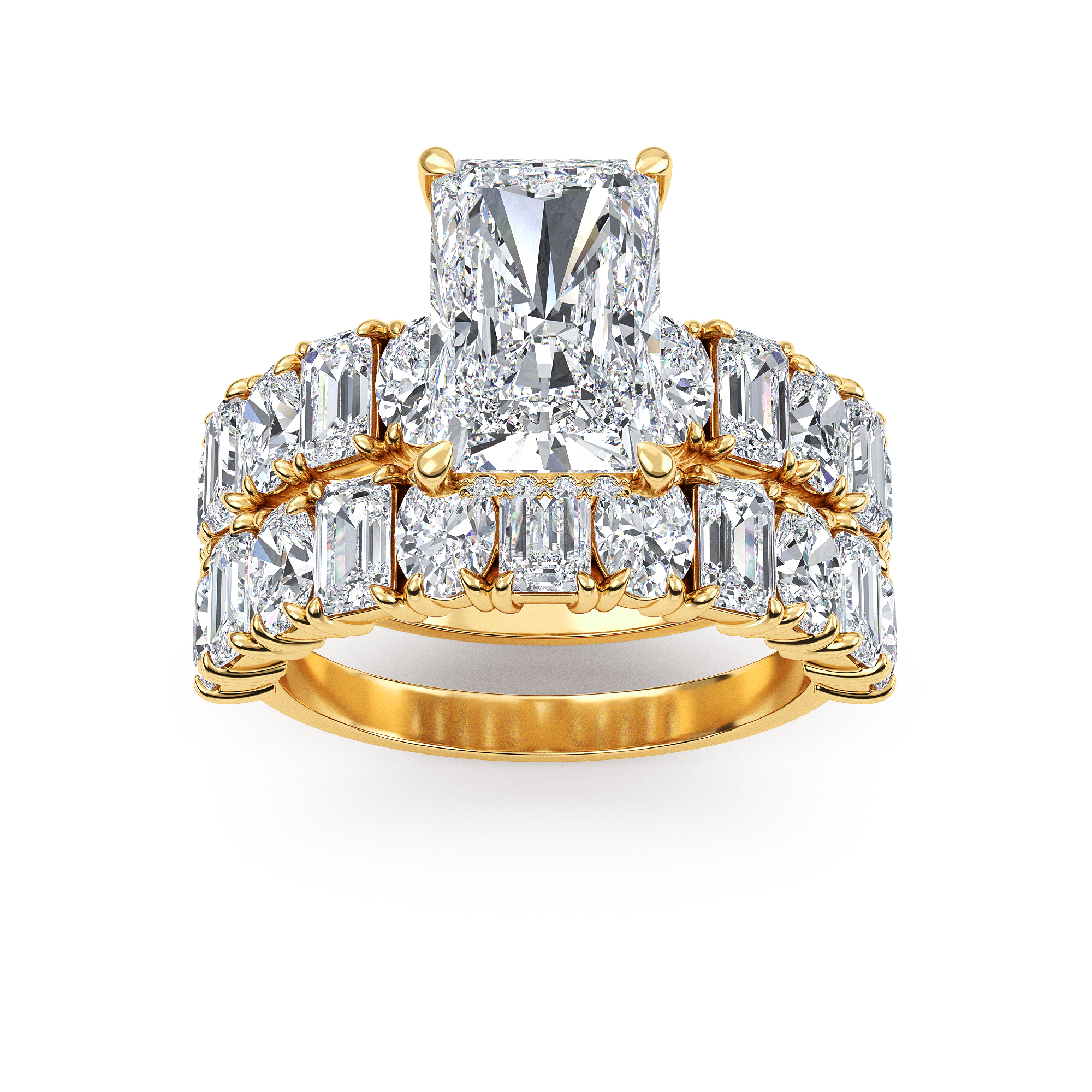 14K Yellow Gold Diamond Engagement Ring