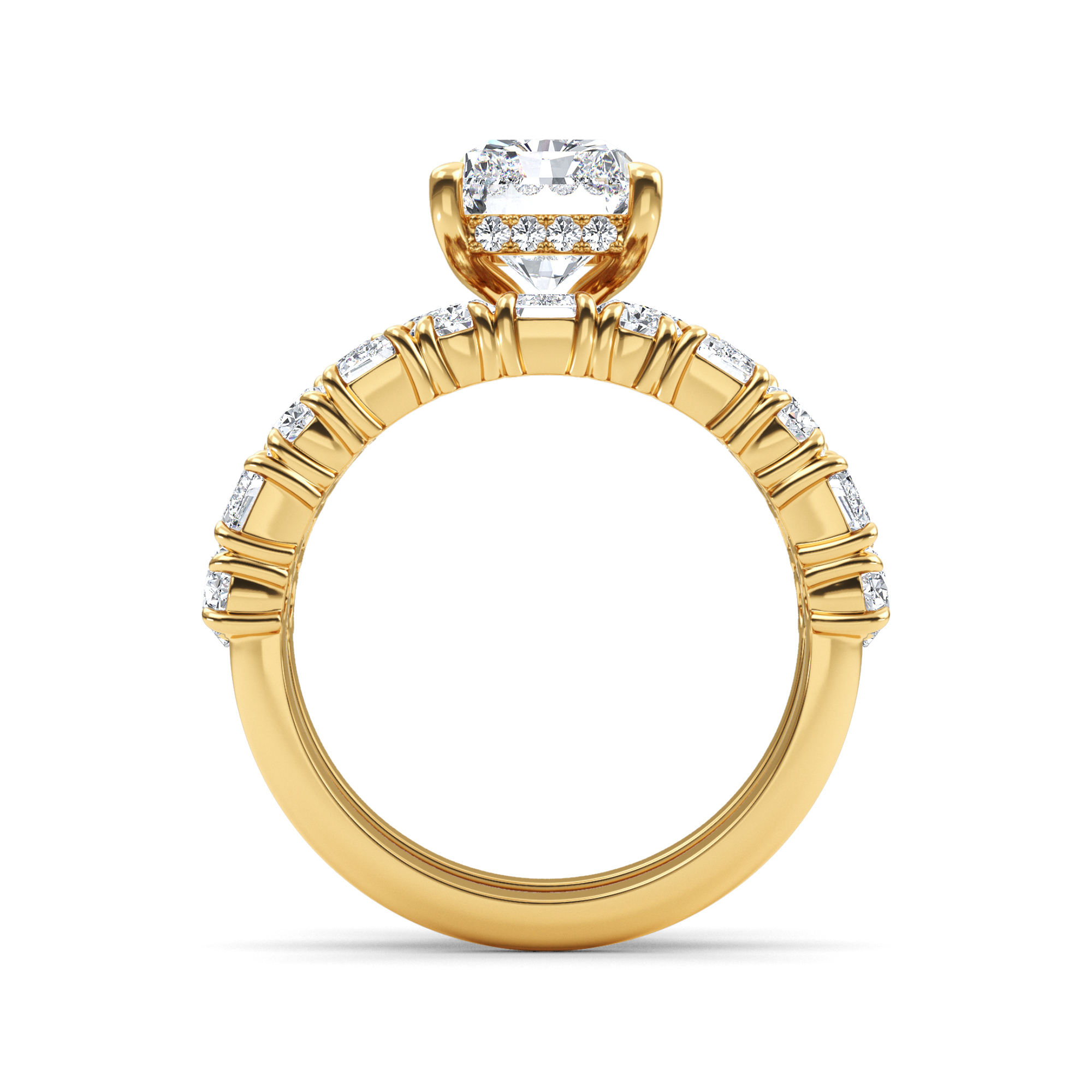 14K Yellow Gold Diamond Engagement Ring
