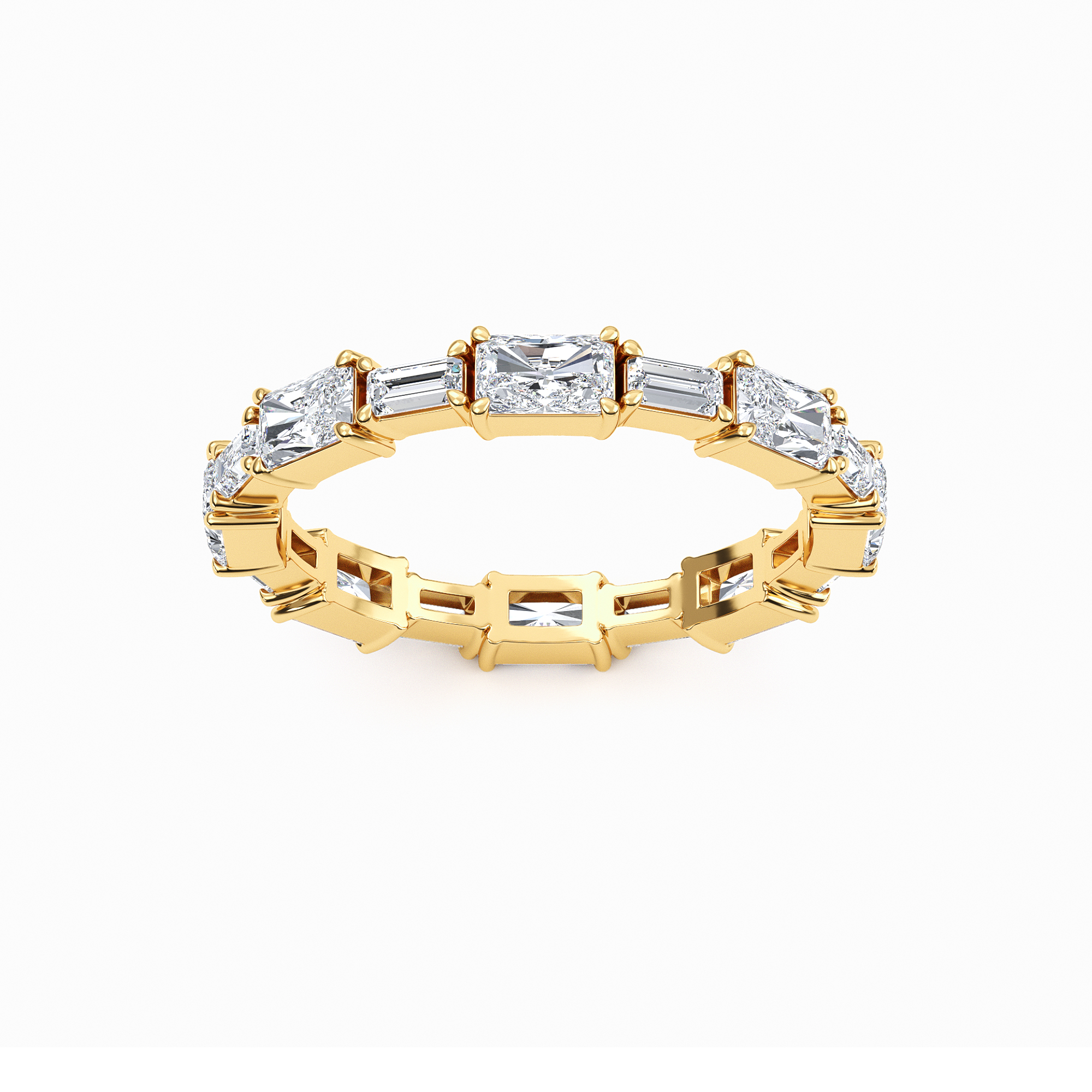 14K Yellow Gold Diamond Wedding Bands