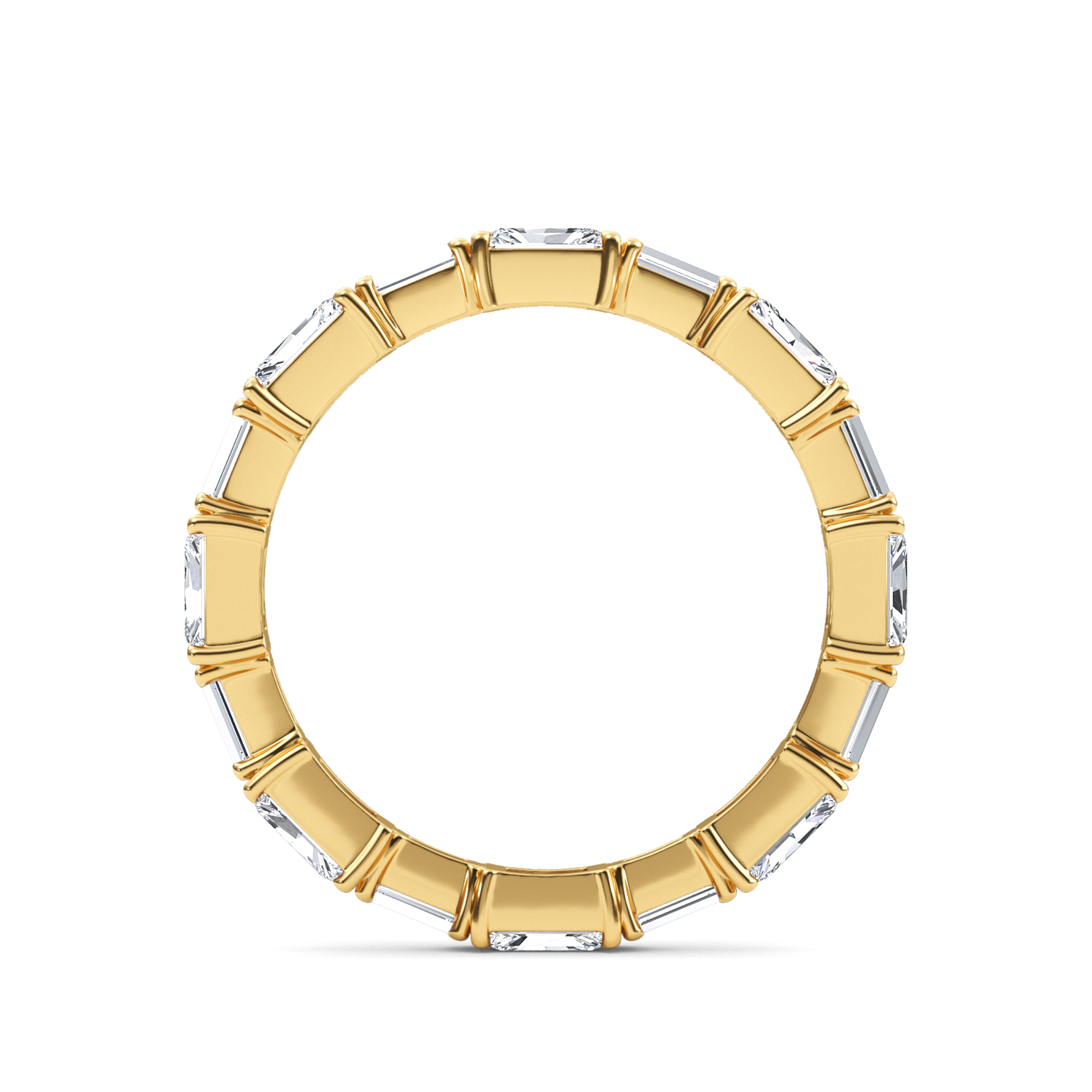 14K Yellow Gold Diamond Wedding Bands