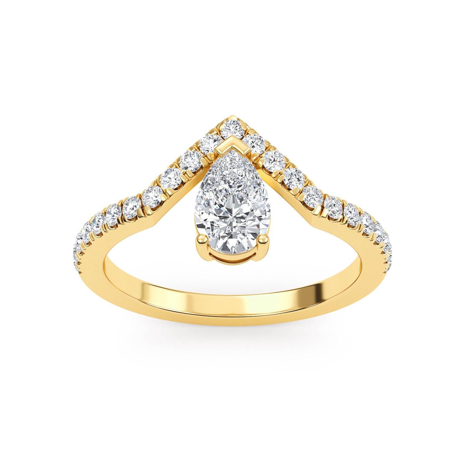 14K Yellow Gold Diamond Ring