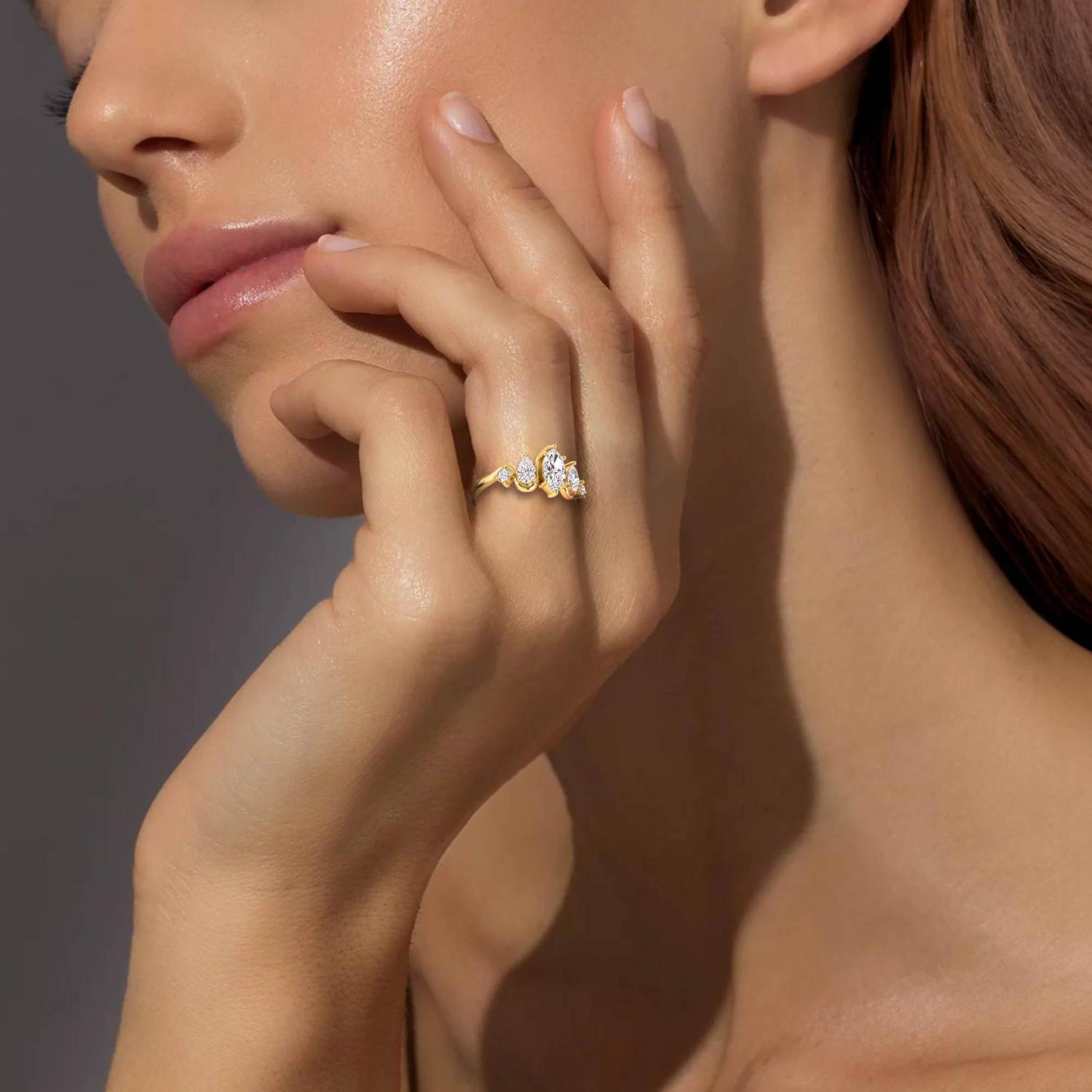 14K Yellow Gold Diamond Ring