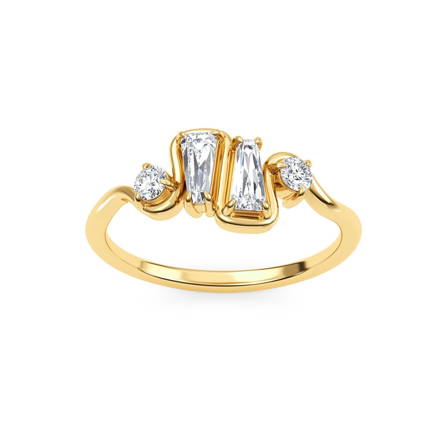 14K Yellow Gold Diamond Ring