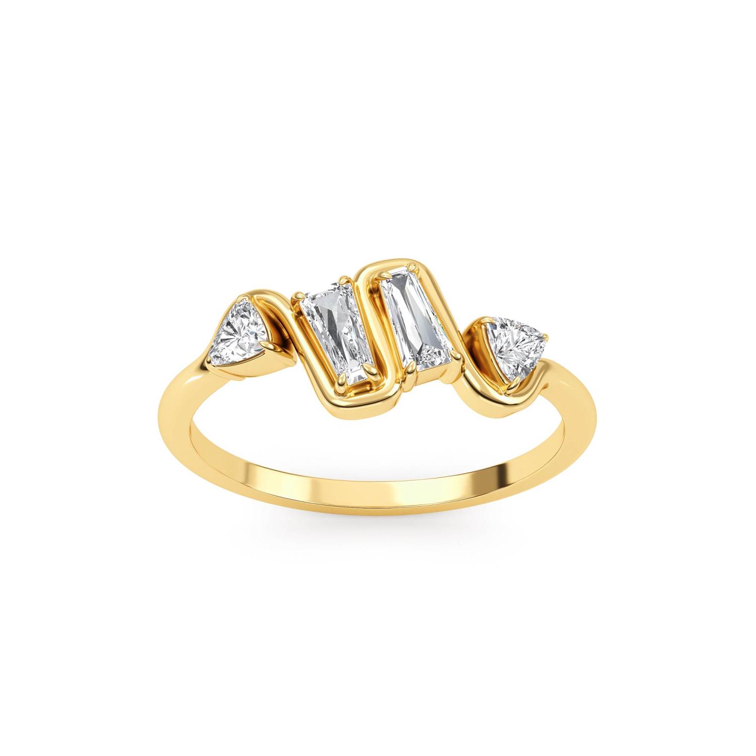 14K Yellow Gold Diamond Ring