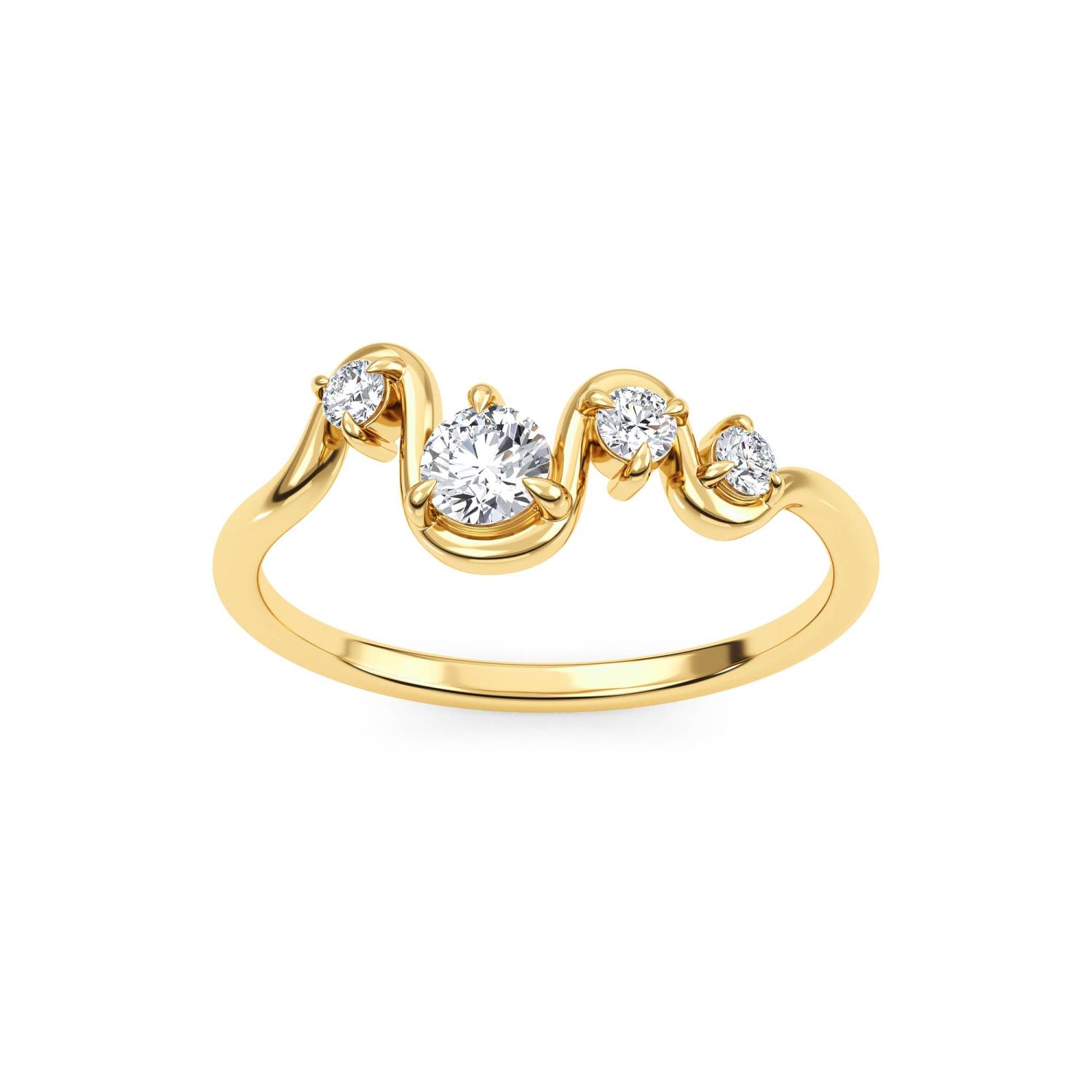 14K Yellow Gold Diamond Ring