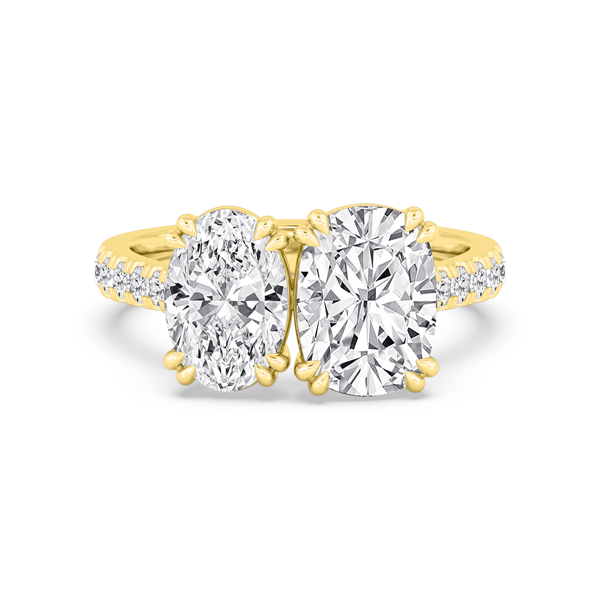 14K Yellow Gold Diamond Engagement Ring
