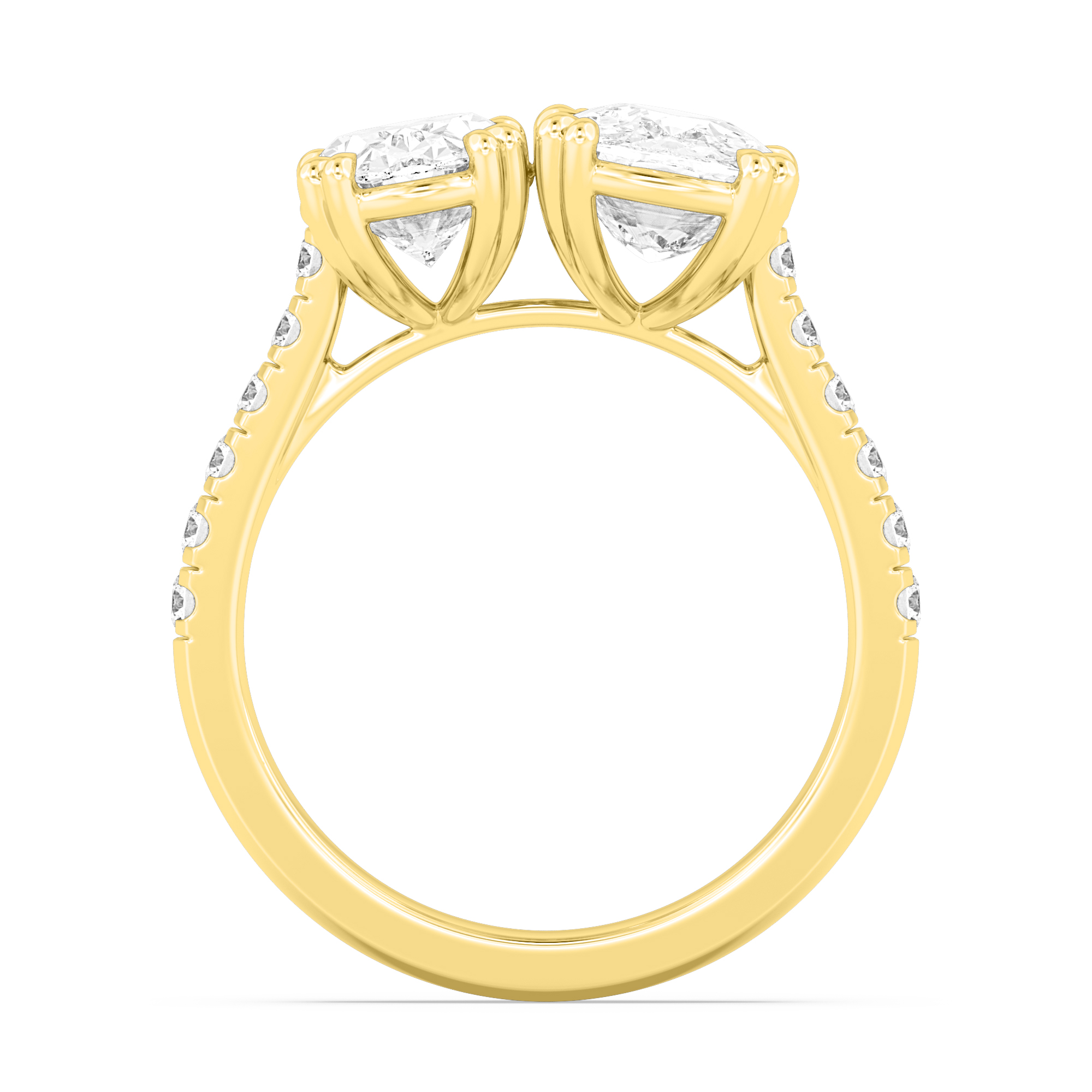 14K Yellow Gold Diamond Engagement Ring