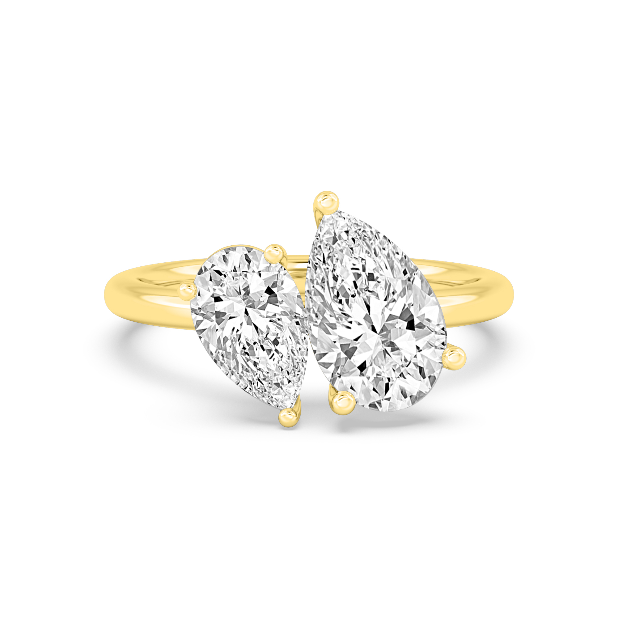 14K Yellow Gold Diamond Engagement Ring