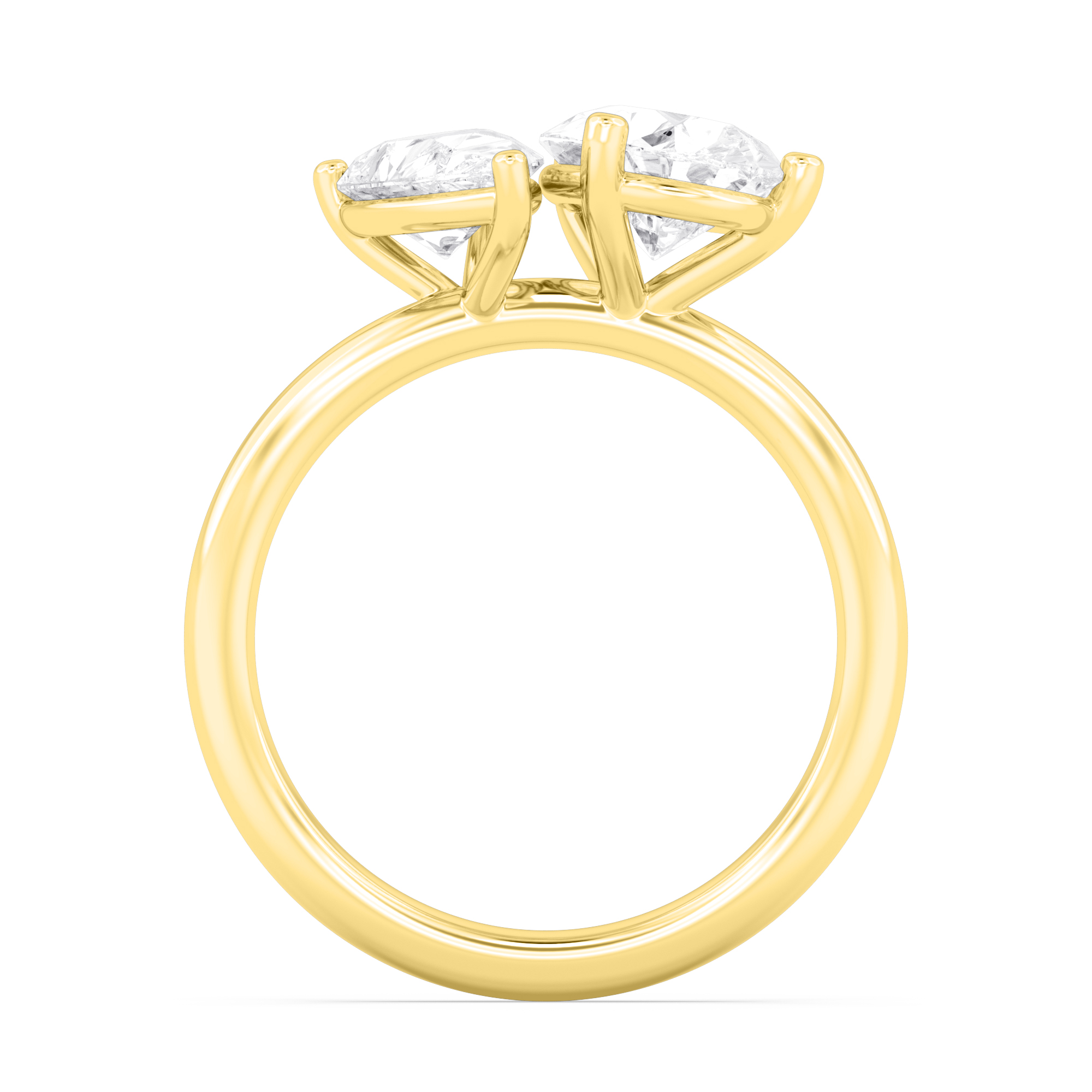 14K Yellow Gold Diamond Engagement Ring