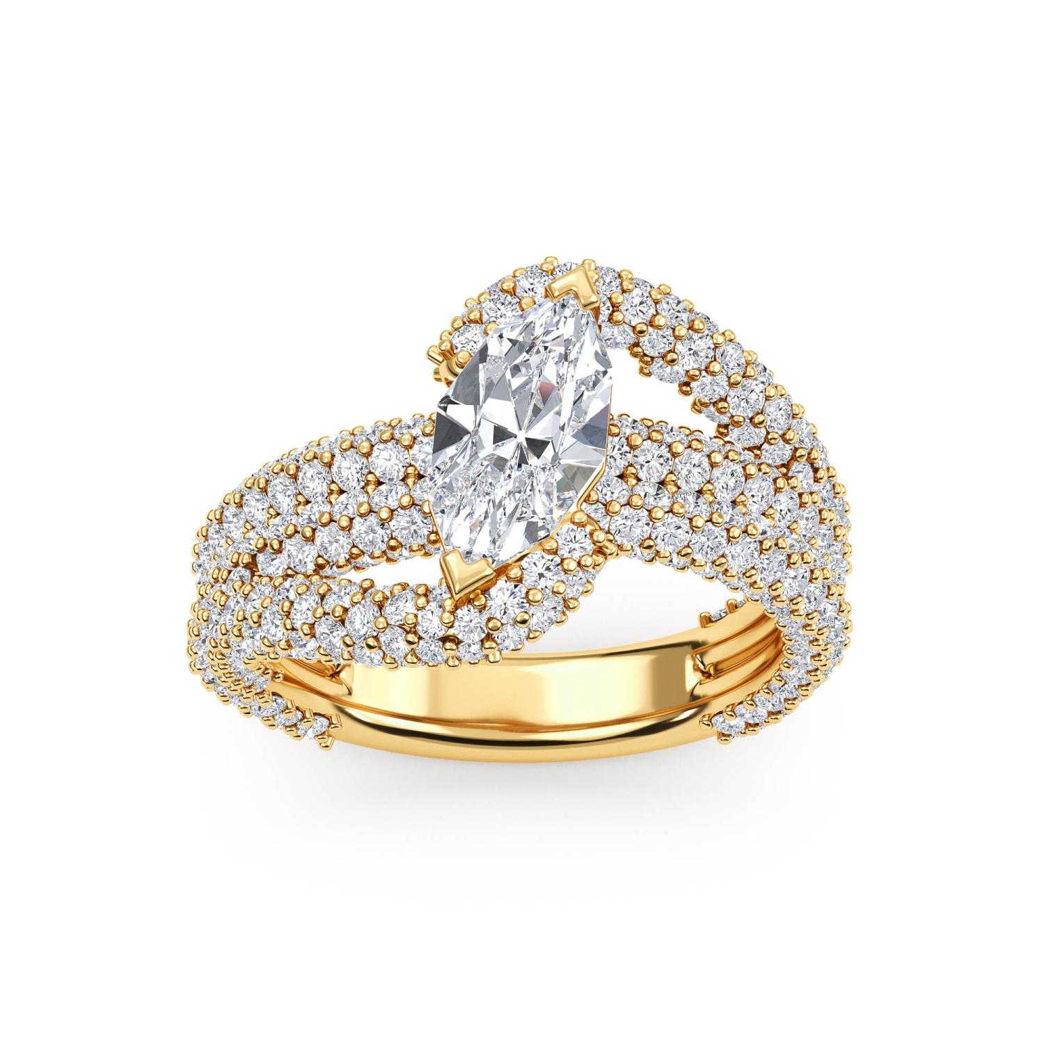14K Yellow Gold Diamond Ring