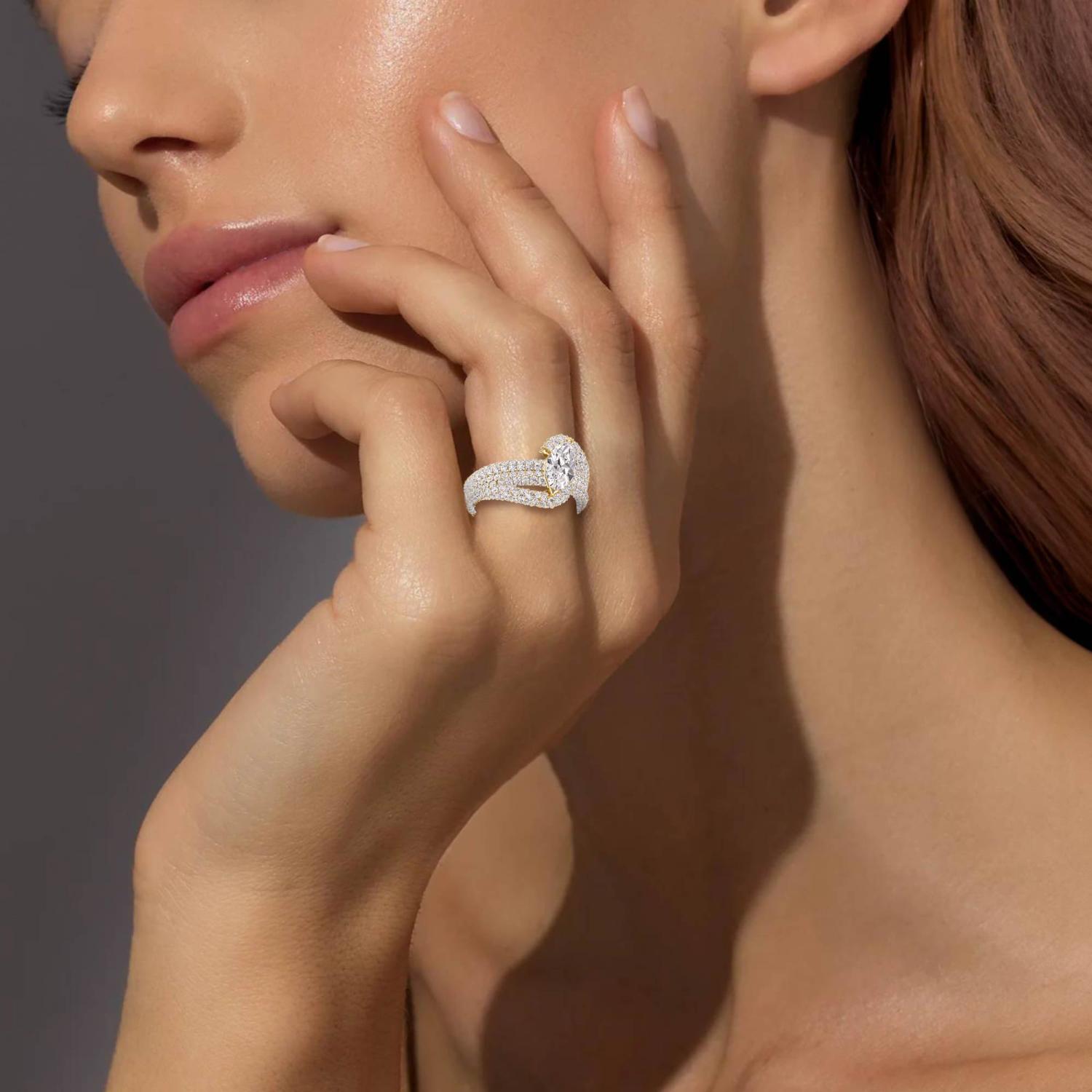 14K Yellow Gold Diamond Ring