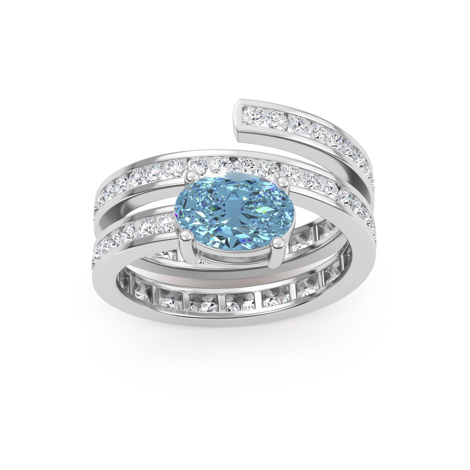 14K White Gold Diamond Ring