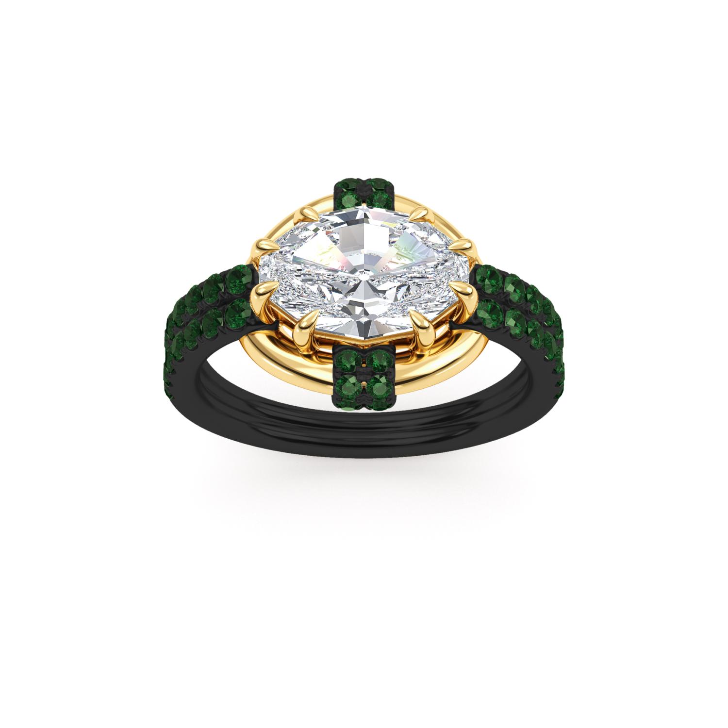 14K Yellow Gold Diamond Ring