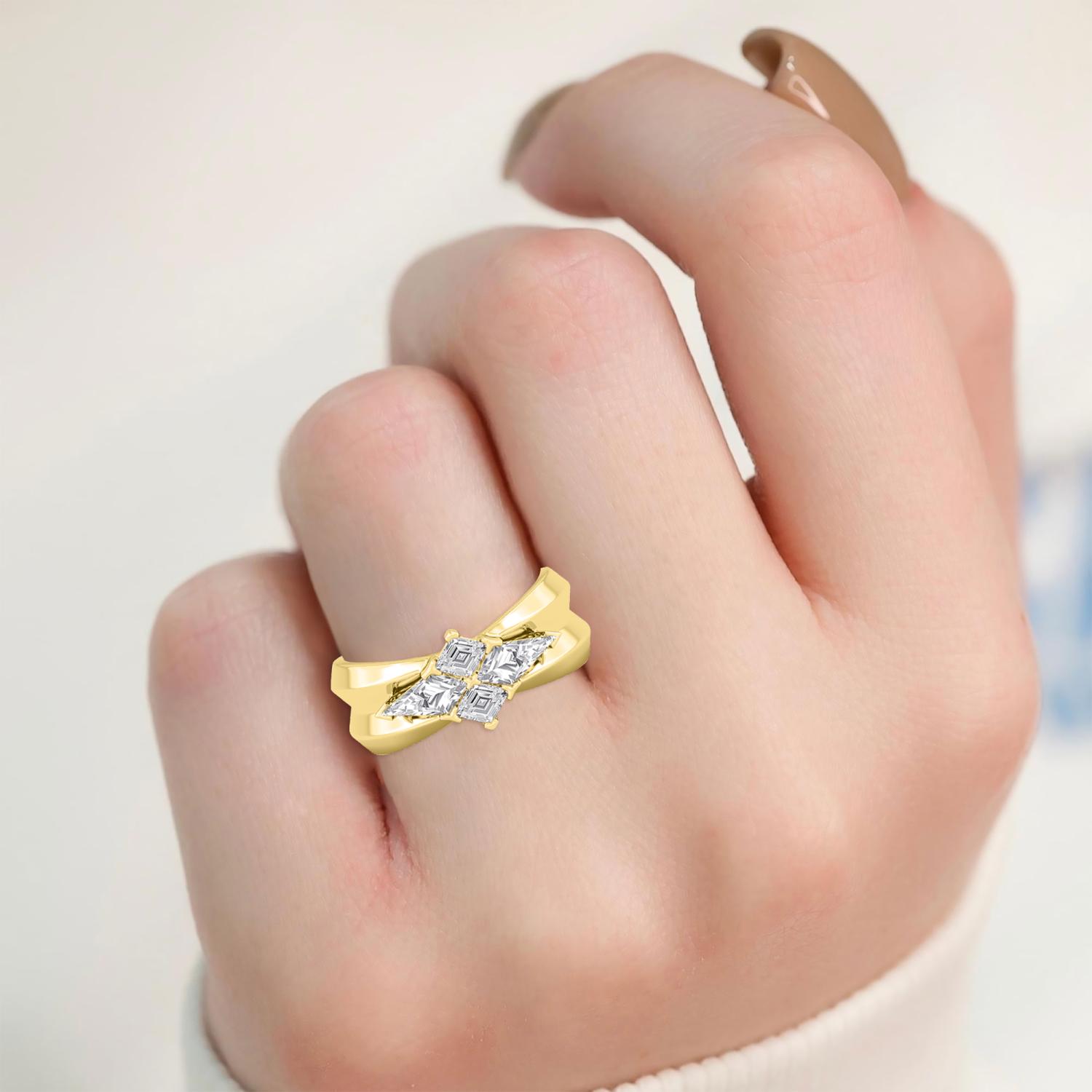 14K Yellow Gold Diamond Ring